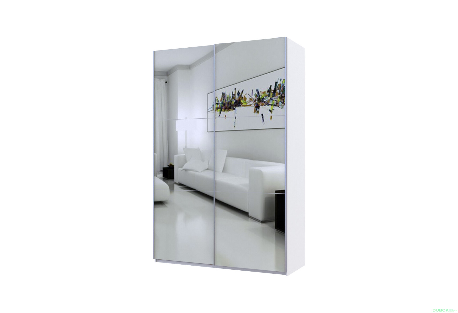 Fotografia 1 - Skriňa G-Caiser Doros s 2 zrkadlami, 160 cm, biela