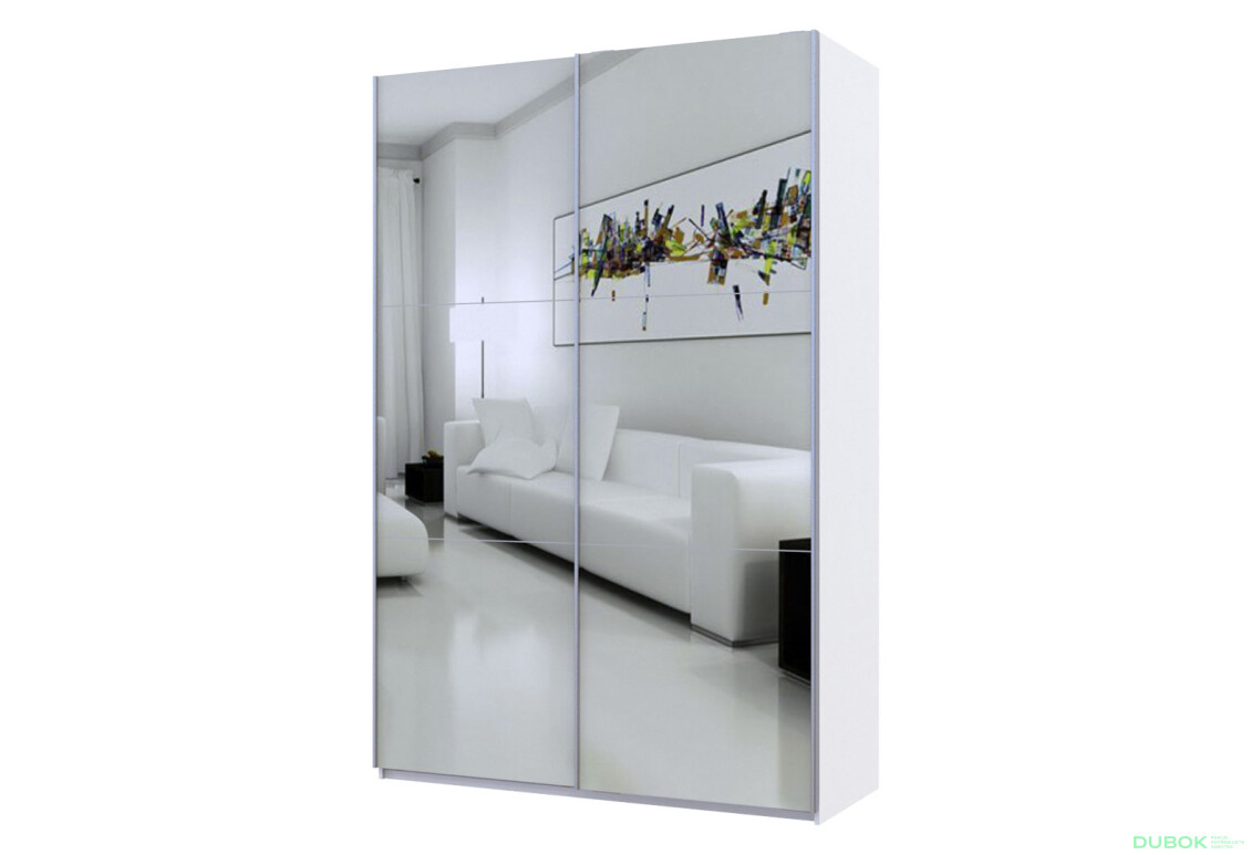 Skriňa G-Caiser Doros s 2 zrkadlami, 160 cm, biela - Fotografia 1 Fotografia 1 - Skriňa G-Caiser Doros s 2 zrkadlami, 160 cm, biela