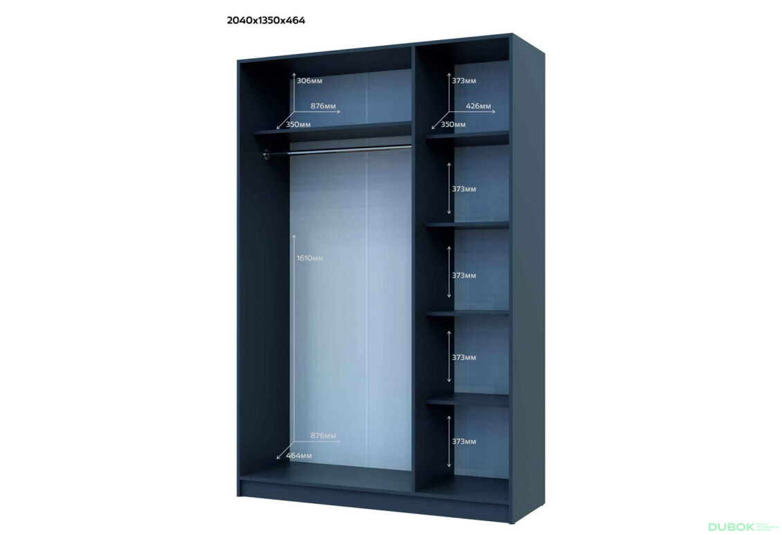 Fotografia 4 - Skriňa Promo s 3 dverami 135 cm, grafitová