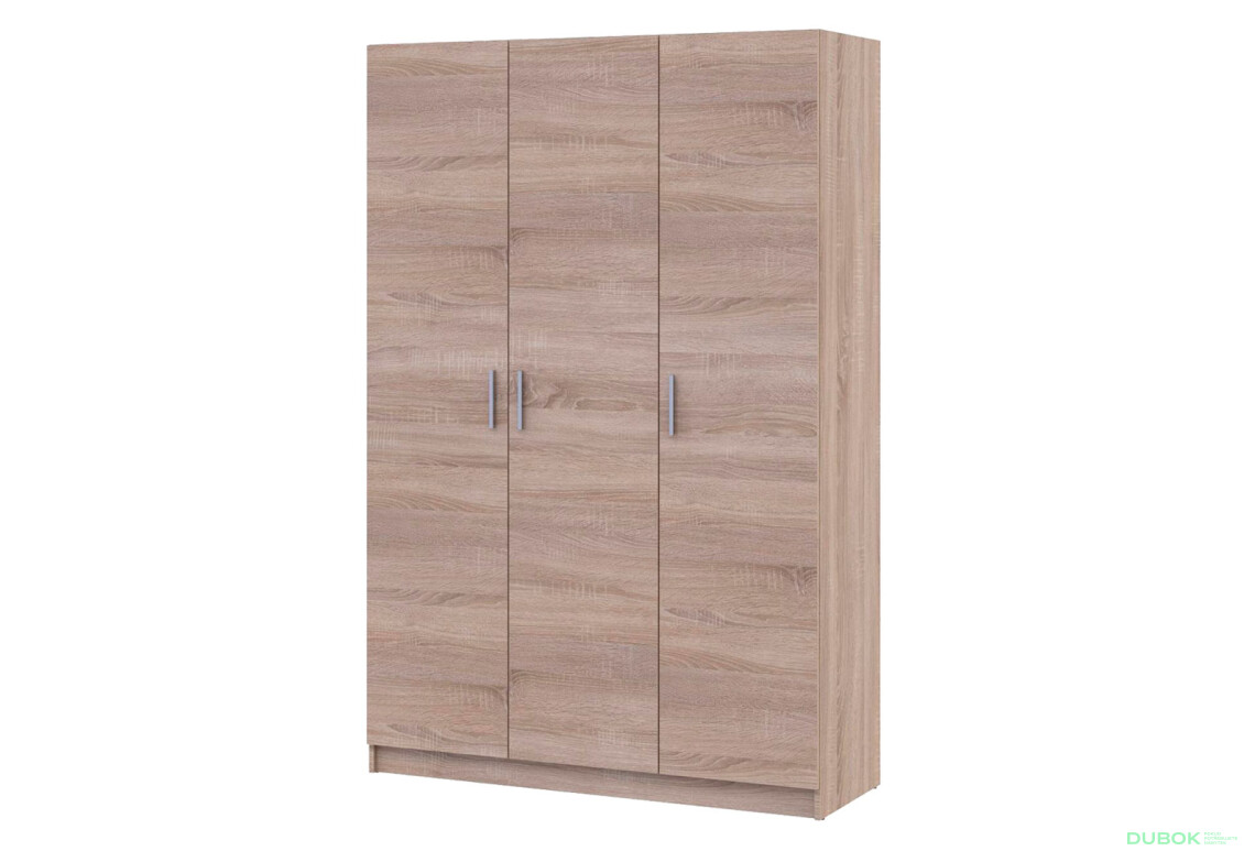 Skriňa Promo s 3 dverami 135 cm, Dub Sonoma