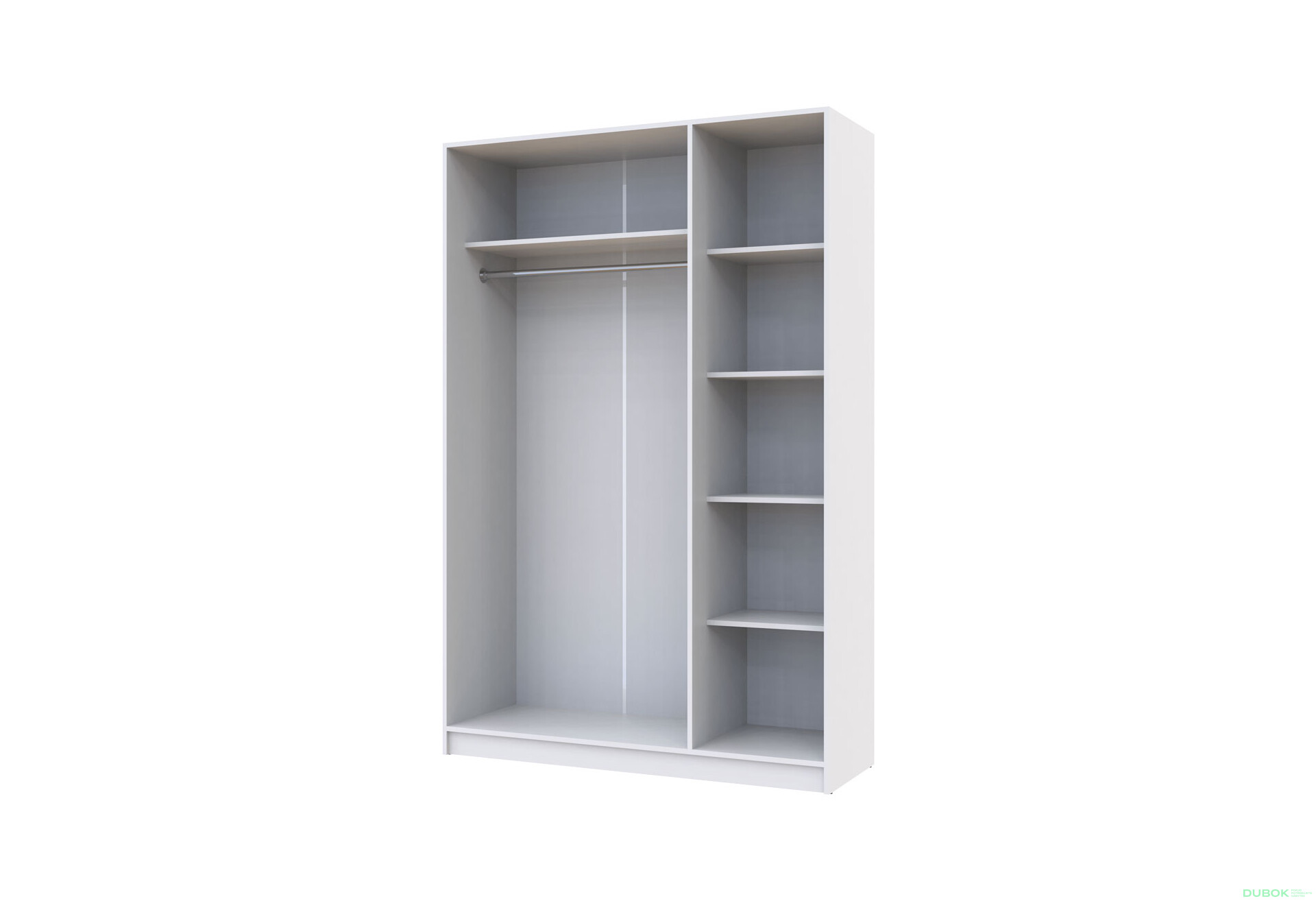 Skriňa Promo s 3 dverami 135 cm, biela - Fotografia 4 Fotografia 4 - Skriňa Promo s 3 dverami 135 cm, biela