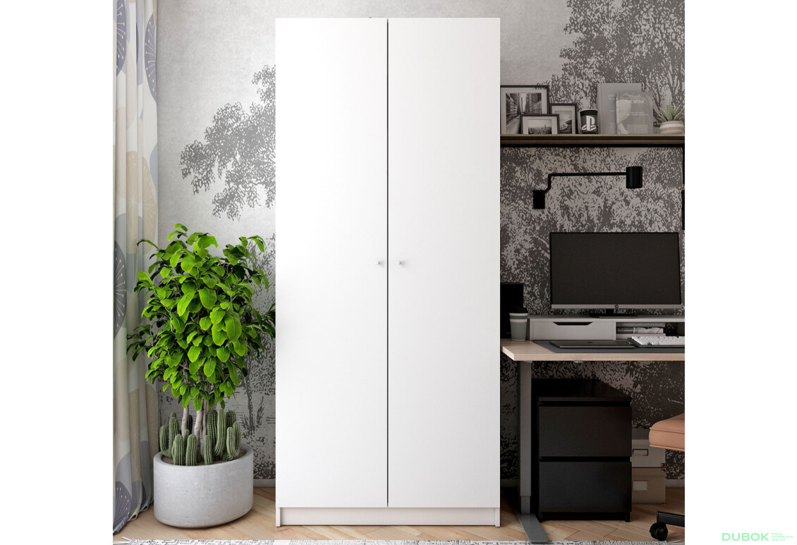 Fotografia 6 - Skriňa Promo s 2 dverami 90 cm, Biela