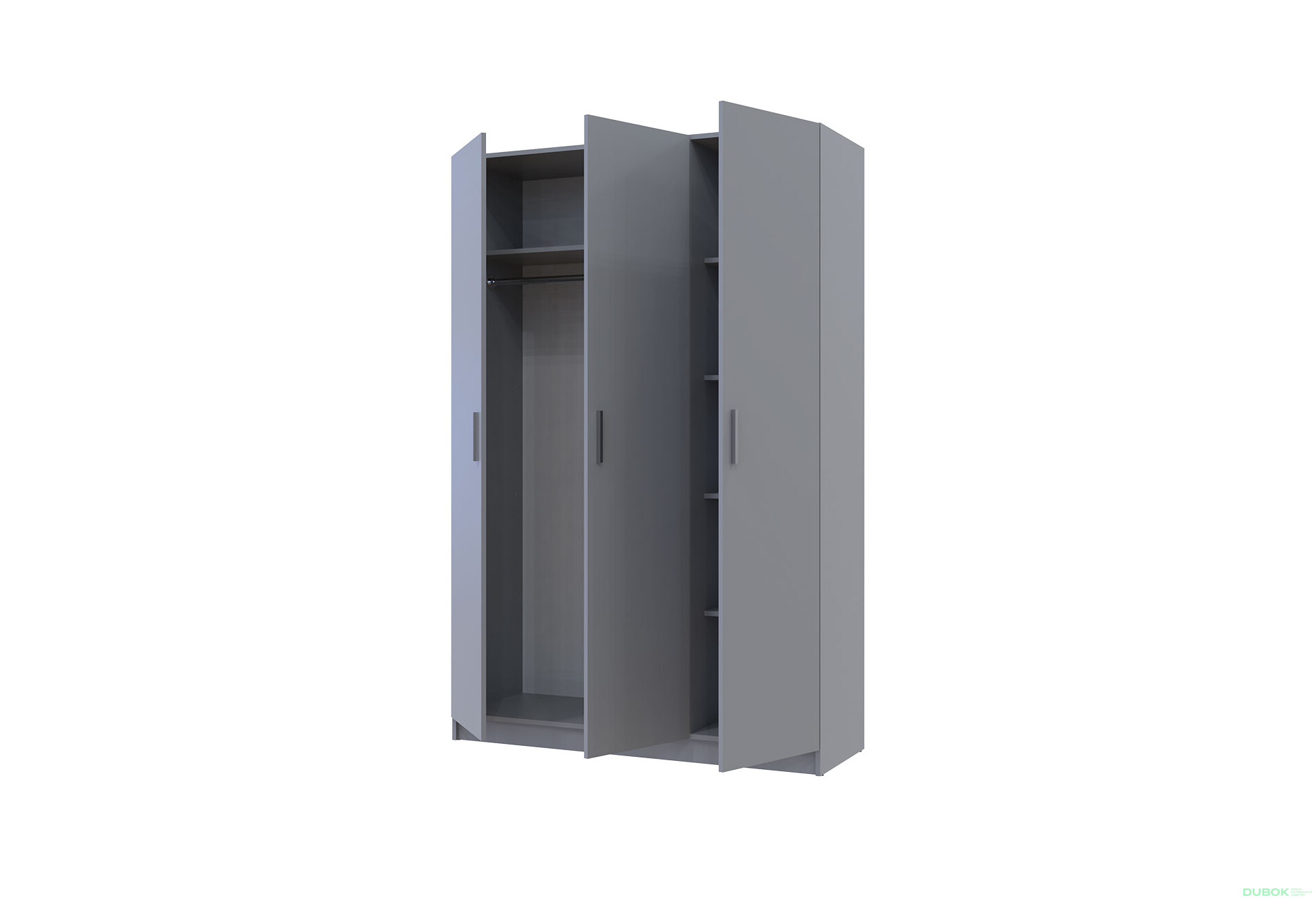 Fotografia 3 - Skriňa Promo s 3 dverami 135 cm, sivá