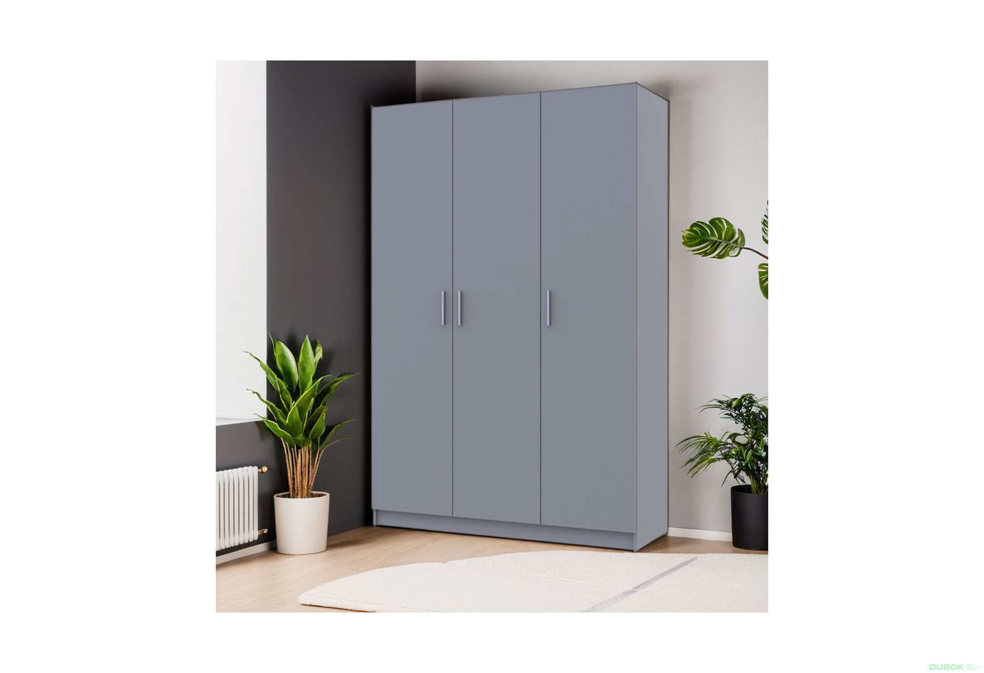 Fotografia 8 - Skriňa Promo s 3 dverami 135 cm, sivá