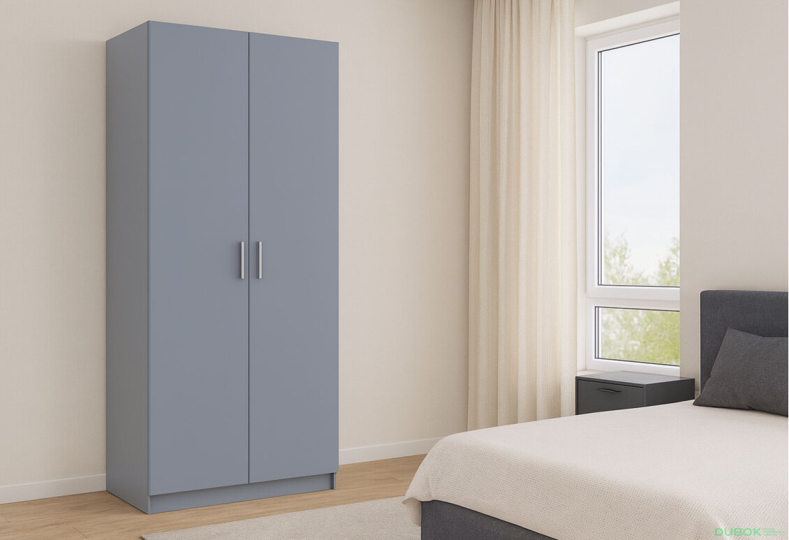 Fotografia 7 - Skriňa Promo s policami s 2 dverami 90 cm, sivá