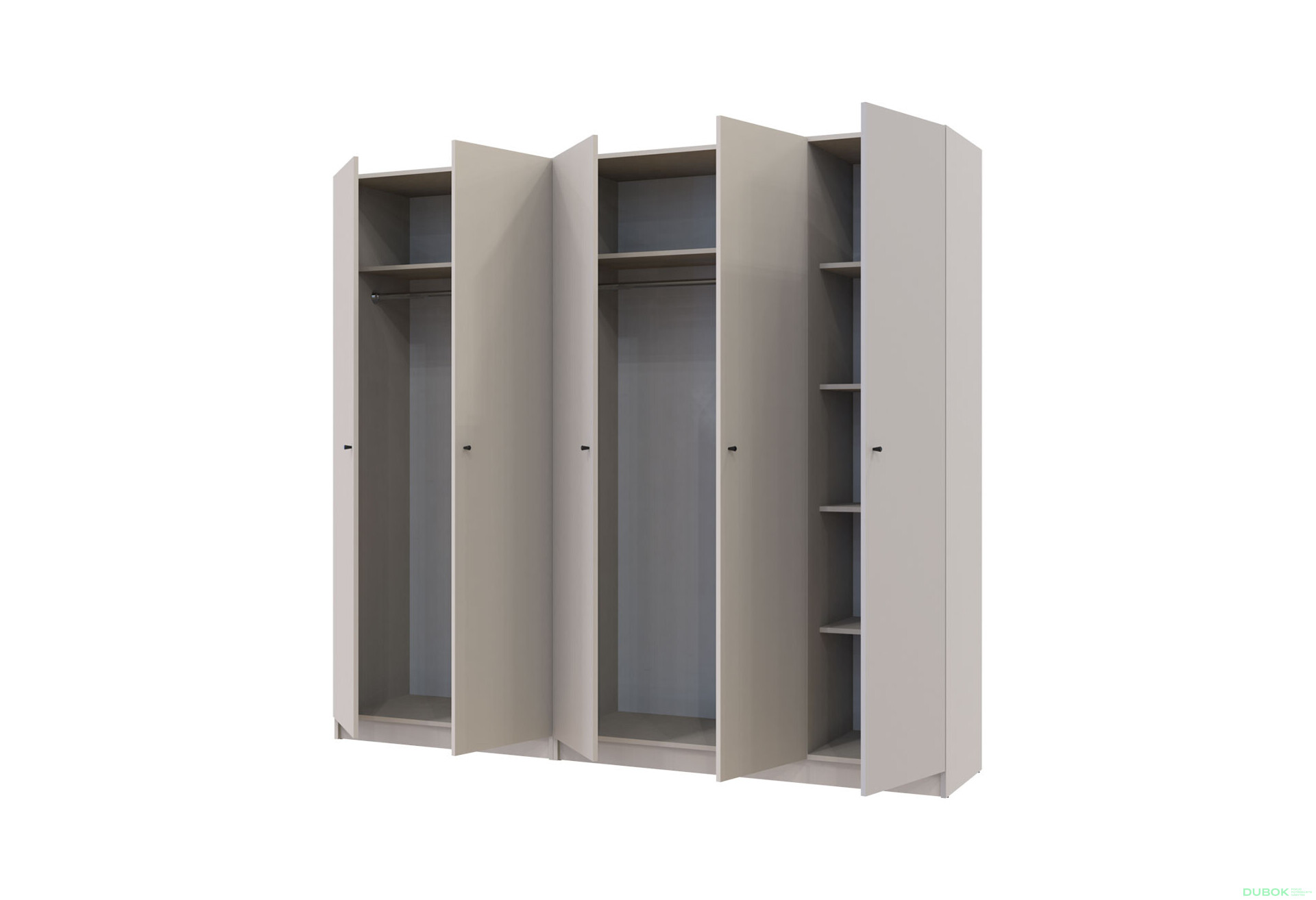 Skriňa Promo so 5 dverami 225 cm Kašmír - Fotografia 5 Fotografia 5 - Skriňa Promo so 5 dverami 225 cm Kašmír