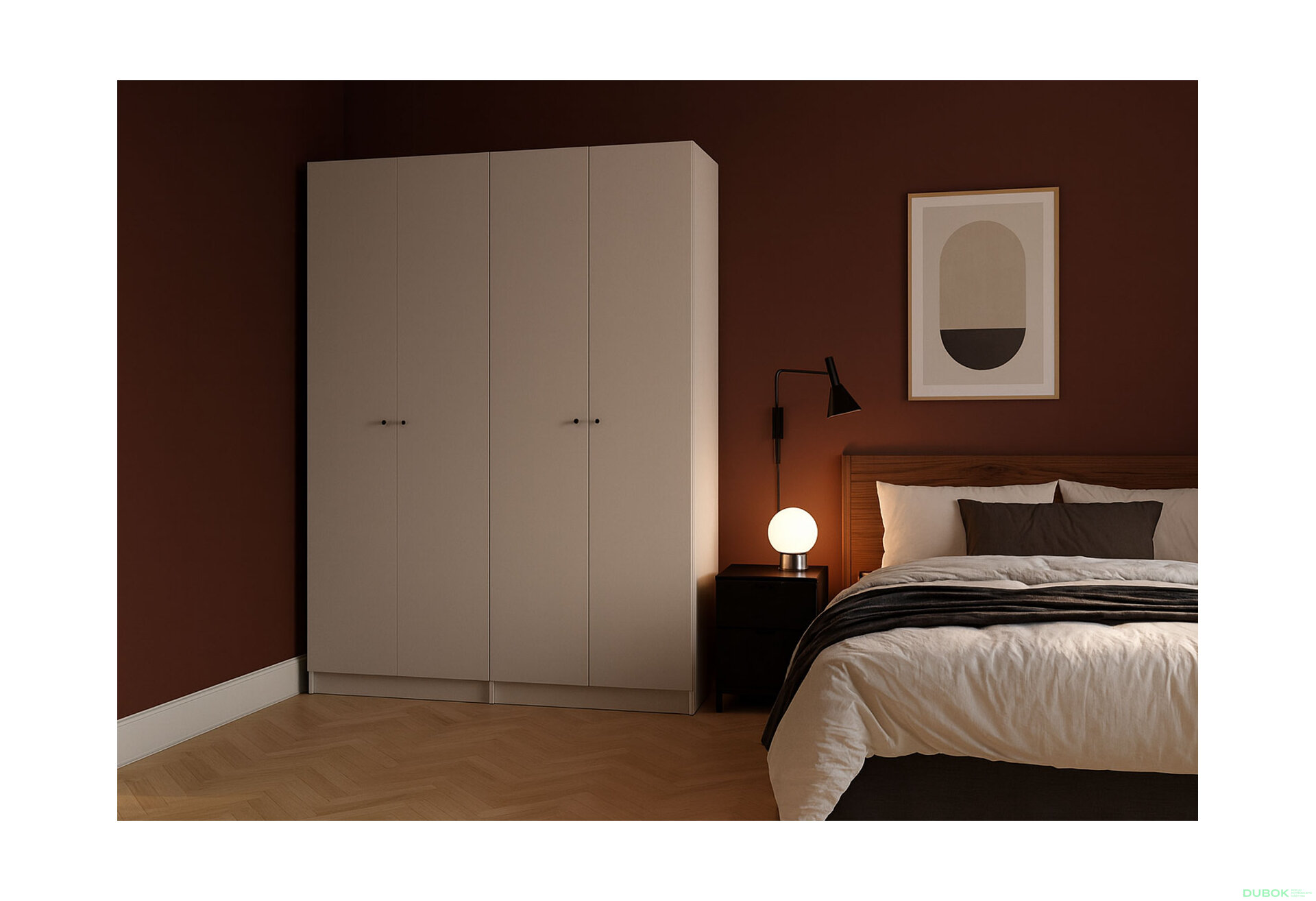 Fotografia 8 - Skriňa Promo so 4 dverami 180 cm Kašmír