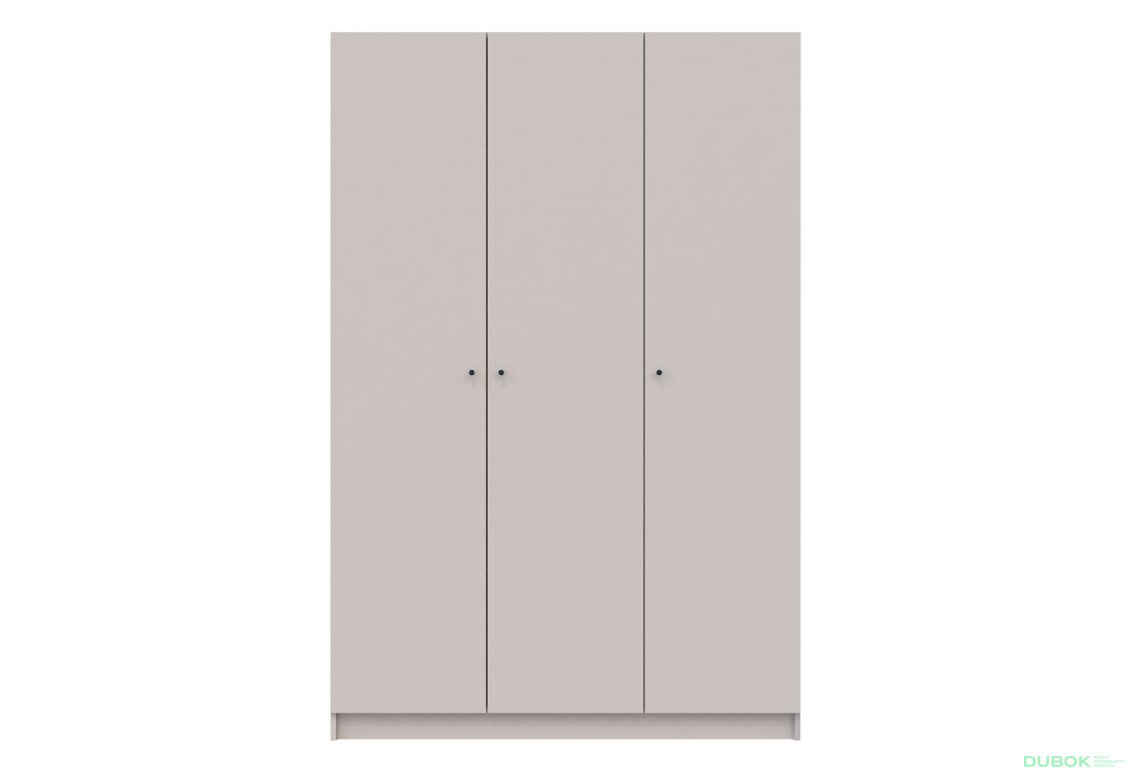Skriňa Promo s 3 dverami 135 cm kašmír - Fotografia 3 Fotografia 3 - Skriňa Promo s 3 dverami 135 cm kašmír