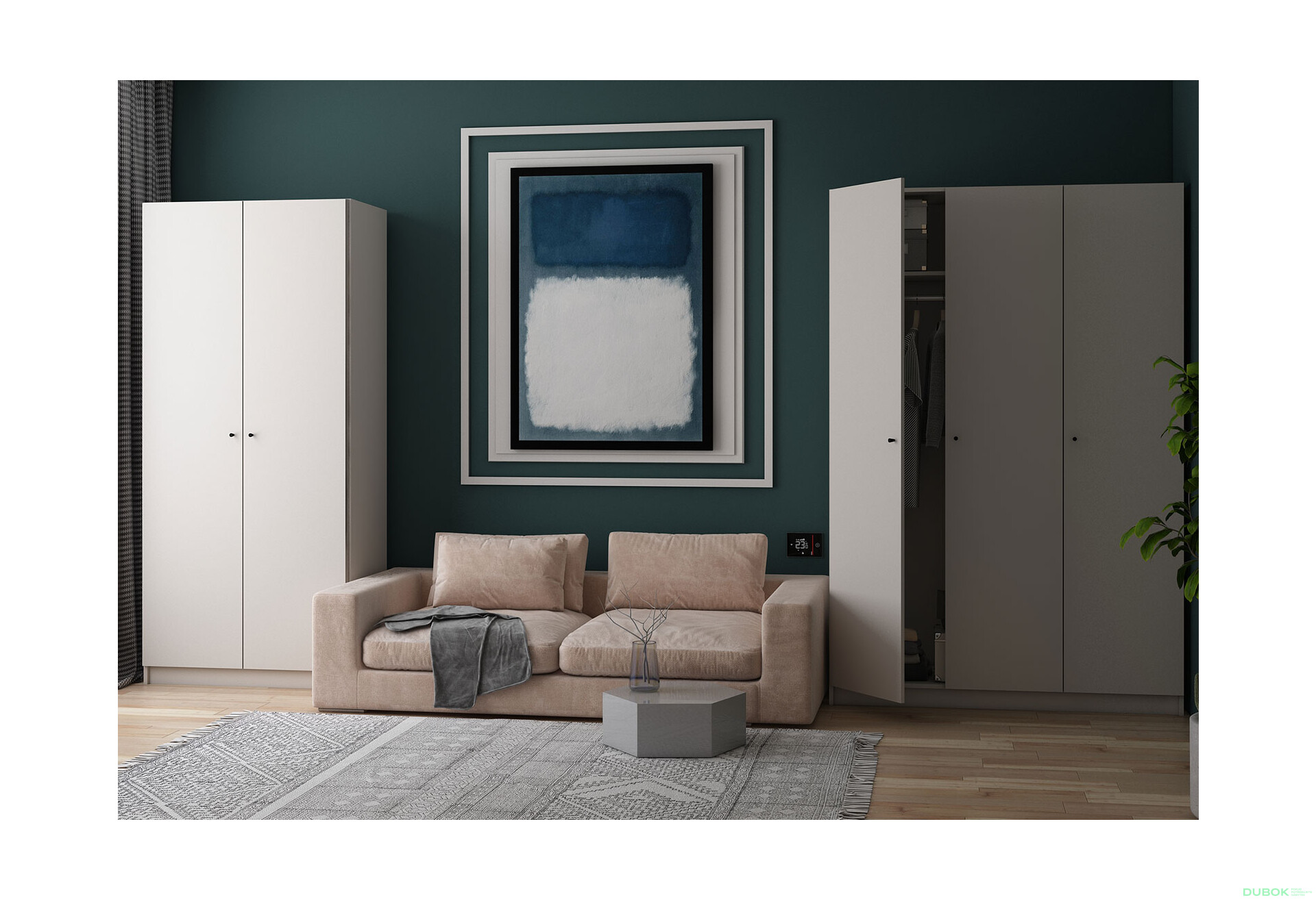 Fotografia 3 - Skriňa Promo s 3 dverami 135 cm kašmír