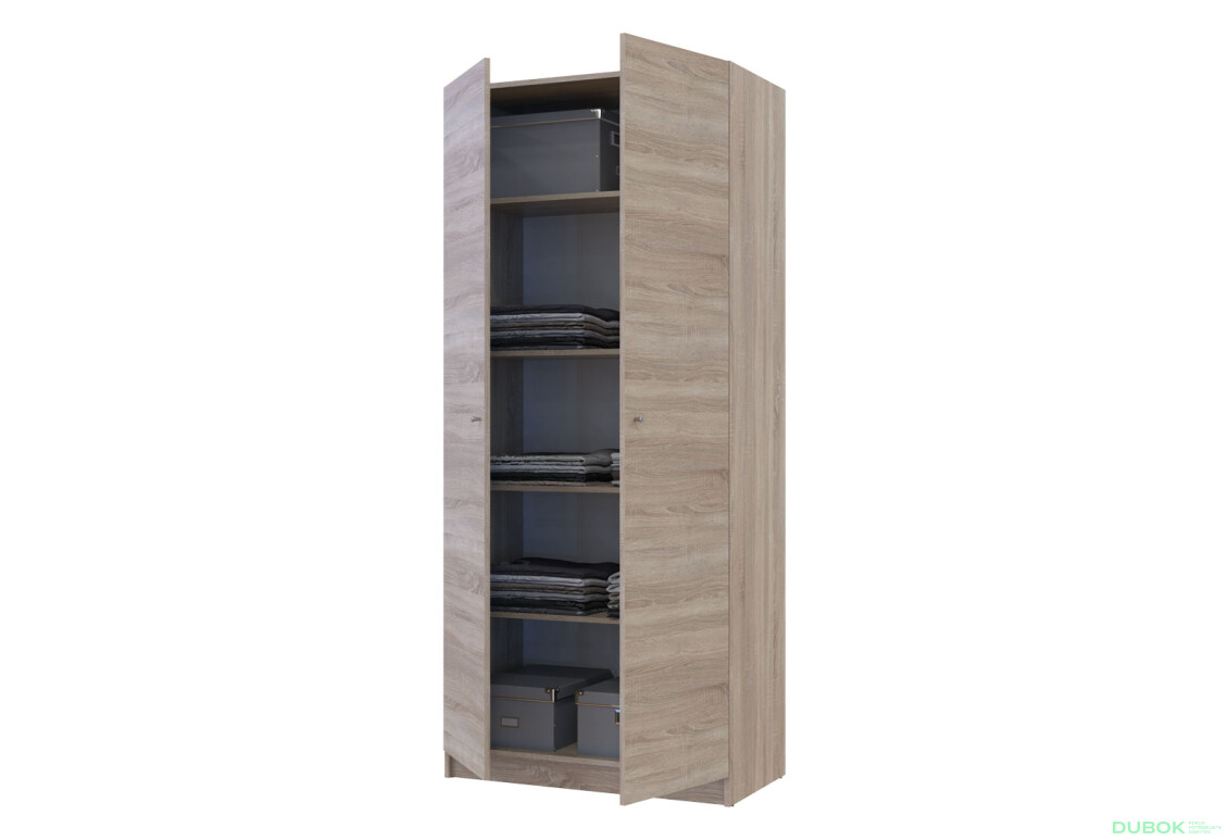 Skriňa Promo s policami 2 DTD 90x48x204 Dub sonoma - Fotografia 5 Fotografia 5 - Skriňa Promo s policami 2 DTD 90x48x204 Dub sonoma