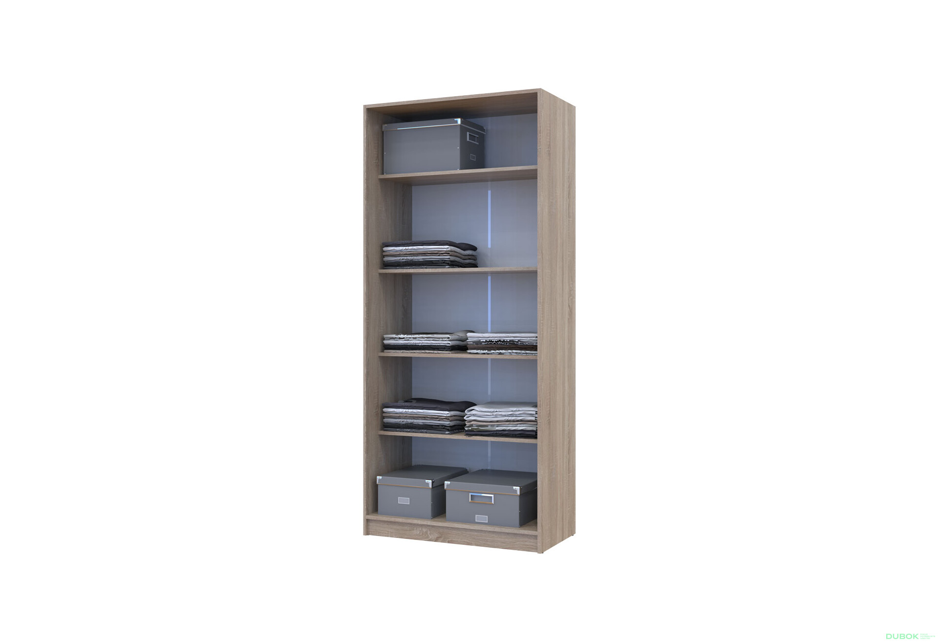Skriňa Promo s policami 2 DTD 90x48x204 Dub sonoma - Fotografia 6 Fotografia 6 - Skriňa Promo s policami 2 DTD 90x48x204 Dub sonoma