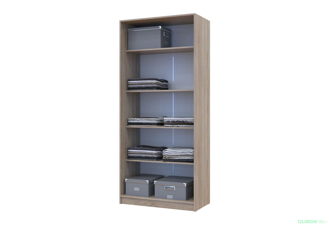 Skriňa Promo s policami 2 DTD 90x48x204 Dub sonoma - Fotografia 6 Fotografia 6 - Skriňa Promo s policami 2 DTD 90x48x204 Dub sonoma
