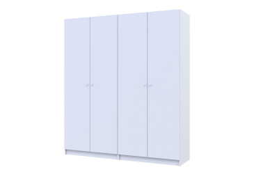 Skriňa Doros Promo 2+2 DTD, 4-dverová, 180 cm, Biela