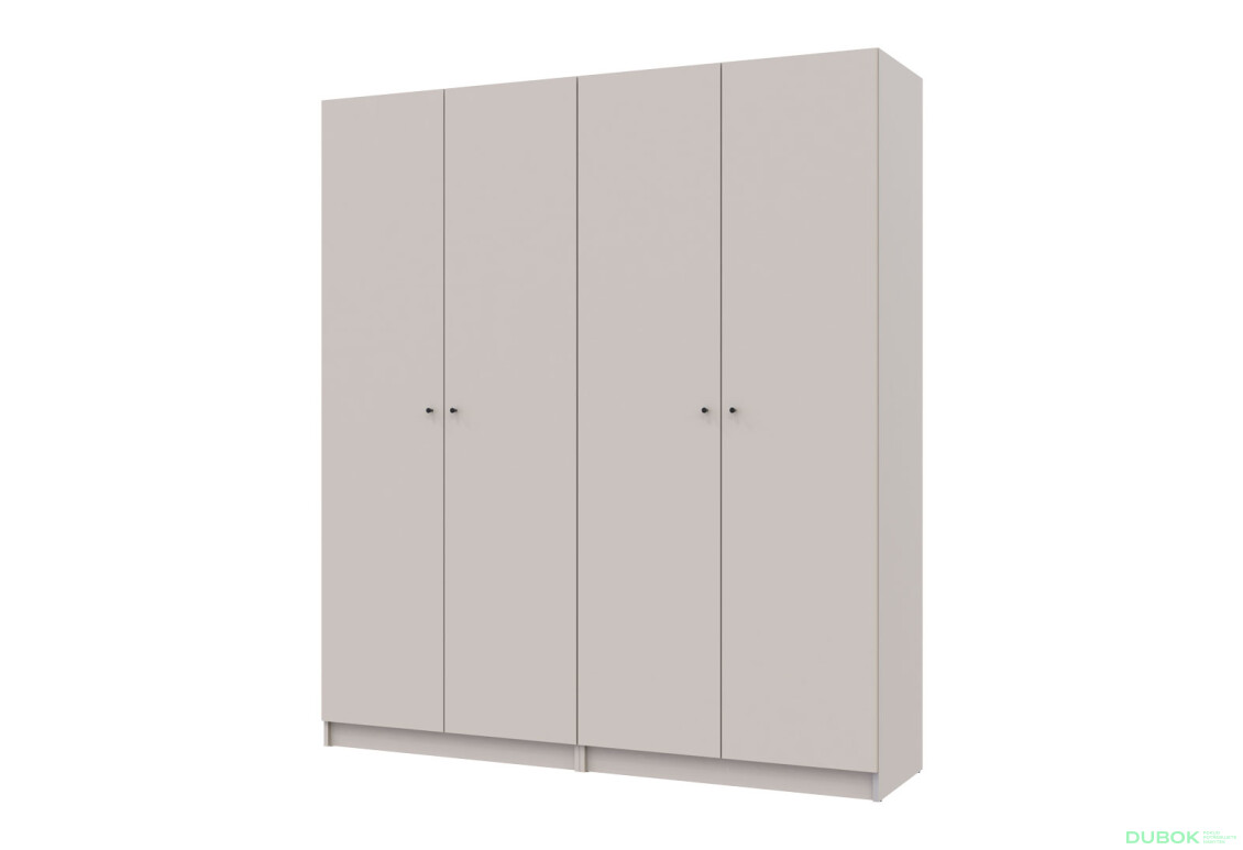 Skriňa Doros Promo 2+2 DTD, 4-dverová, 180 cm, Kašmír