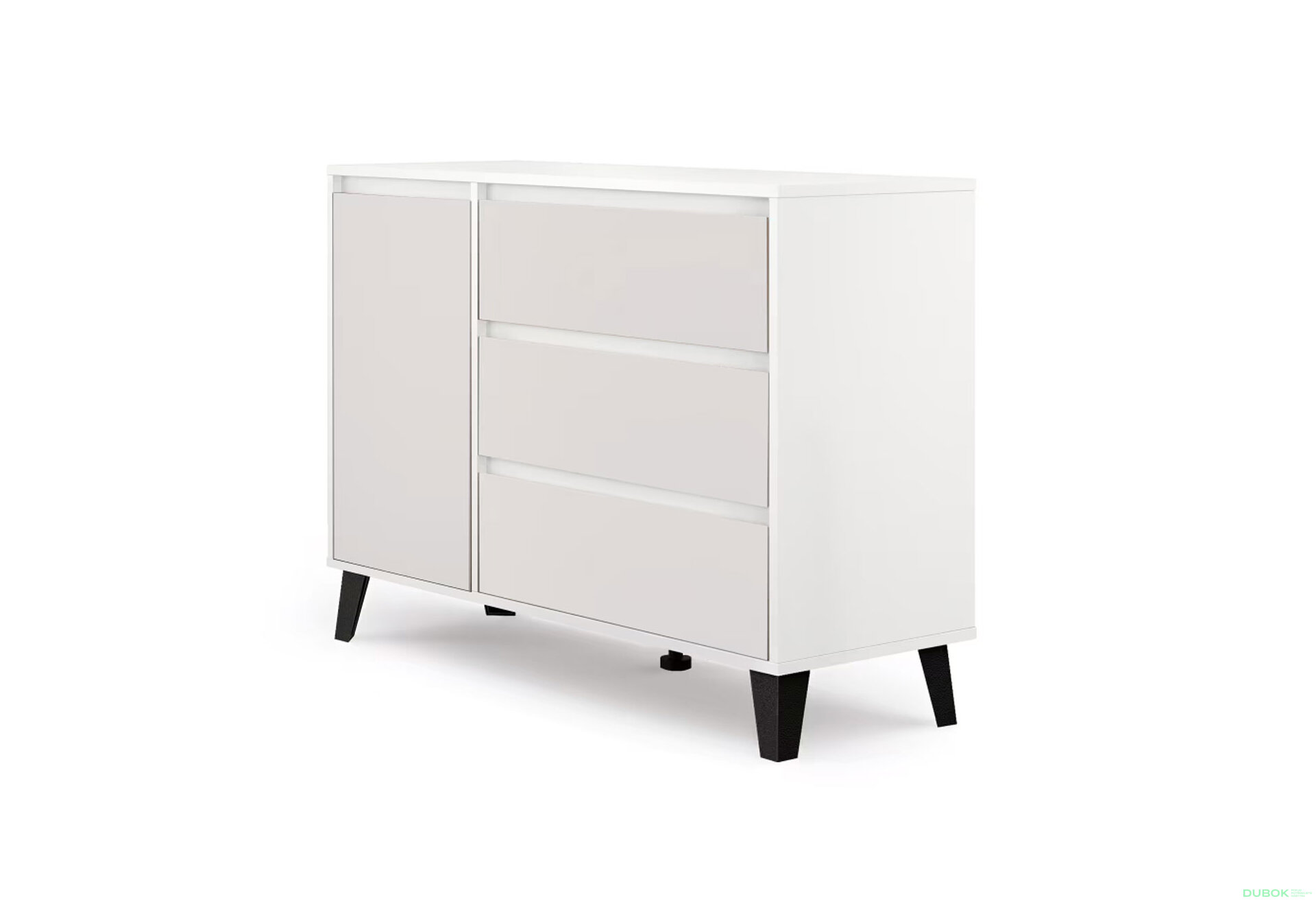 Fotografia 3 - Komoda Borg 1d3s biela / kašmír