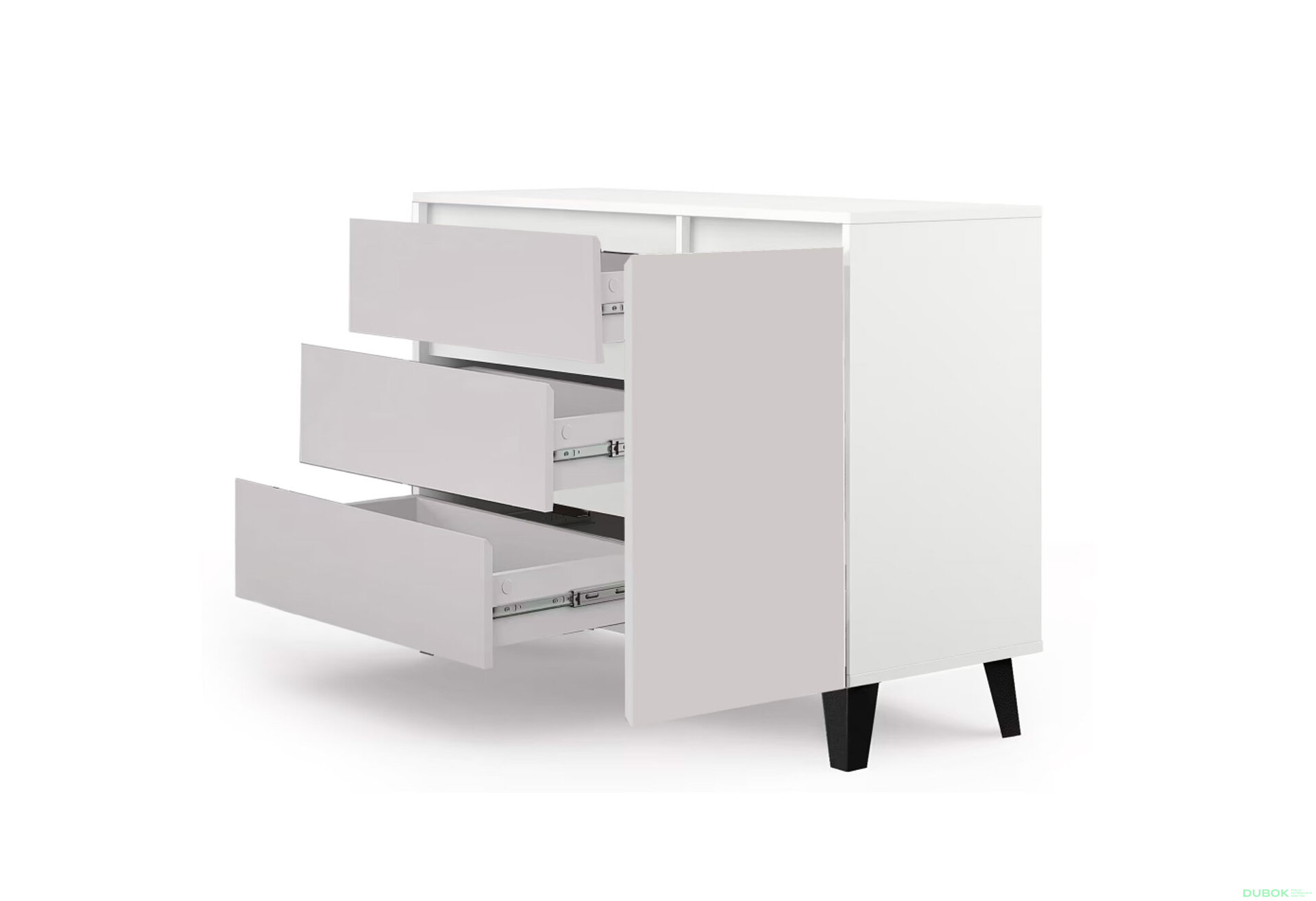 Fotografia 4 - Komoda Borg 1d3s biela / kašmír