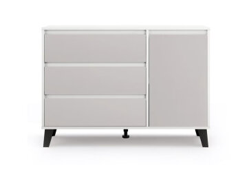 Komoda Borg 1d3s biela / kašmír