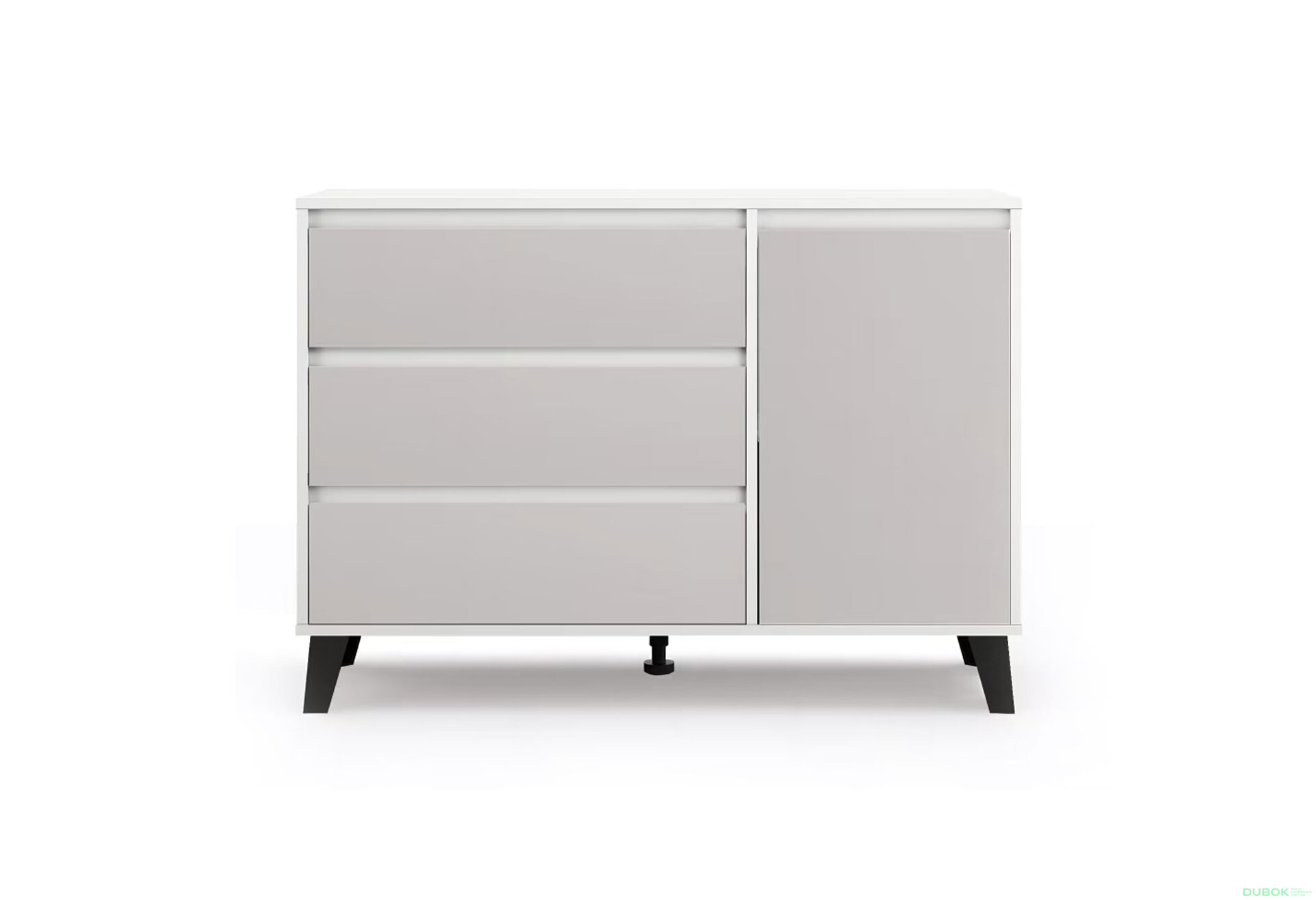 Fotografia 1 - Komoda Borg 1d3s biela / kašmír