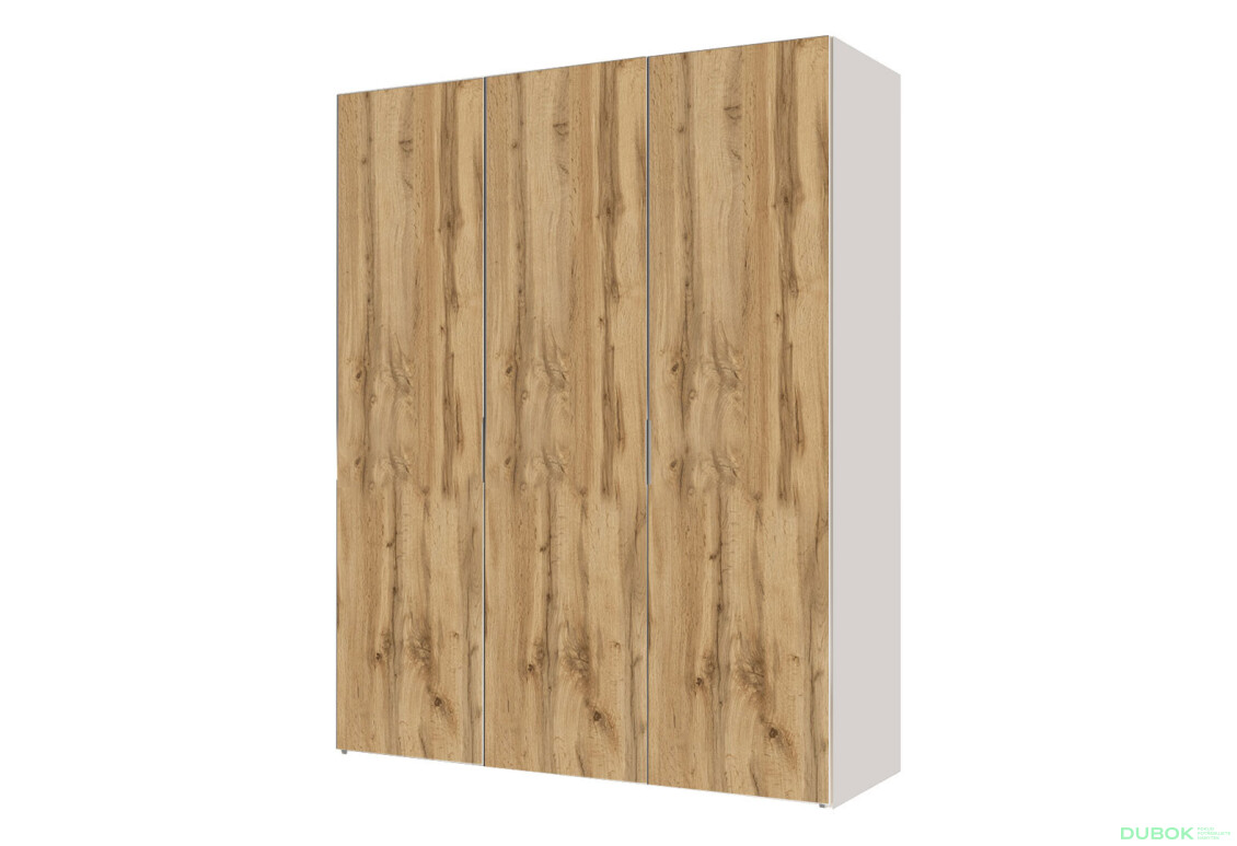 Skriňa trojdverová 150 cm Modus 3 DTD Dub Appalache Korpus Biely BL