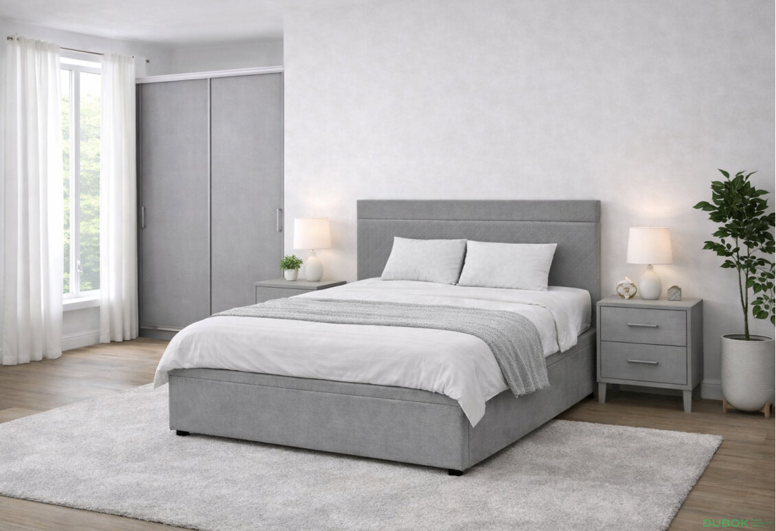 Fotografia 9 - Posteľ Fro Pik 140x200 s roštom, úložným priestorom Mono 246, sivá