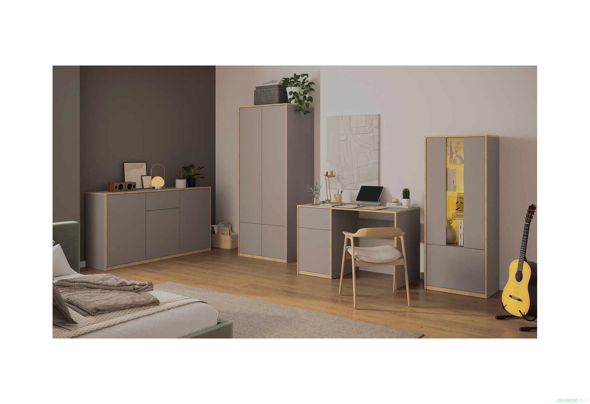 Fotografia 4 - Komoda 3d1s sivý kubanit Complex