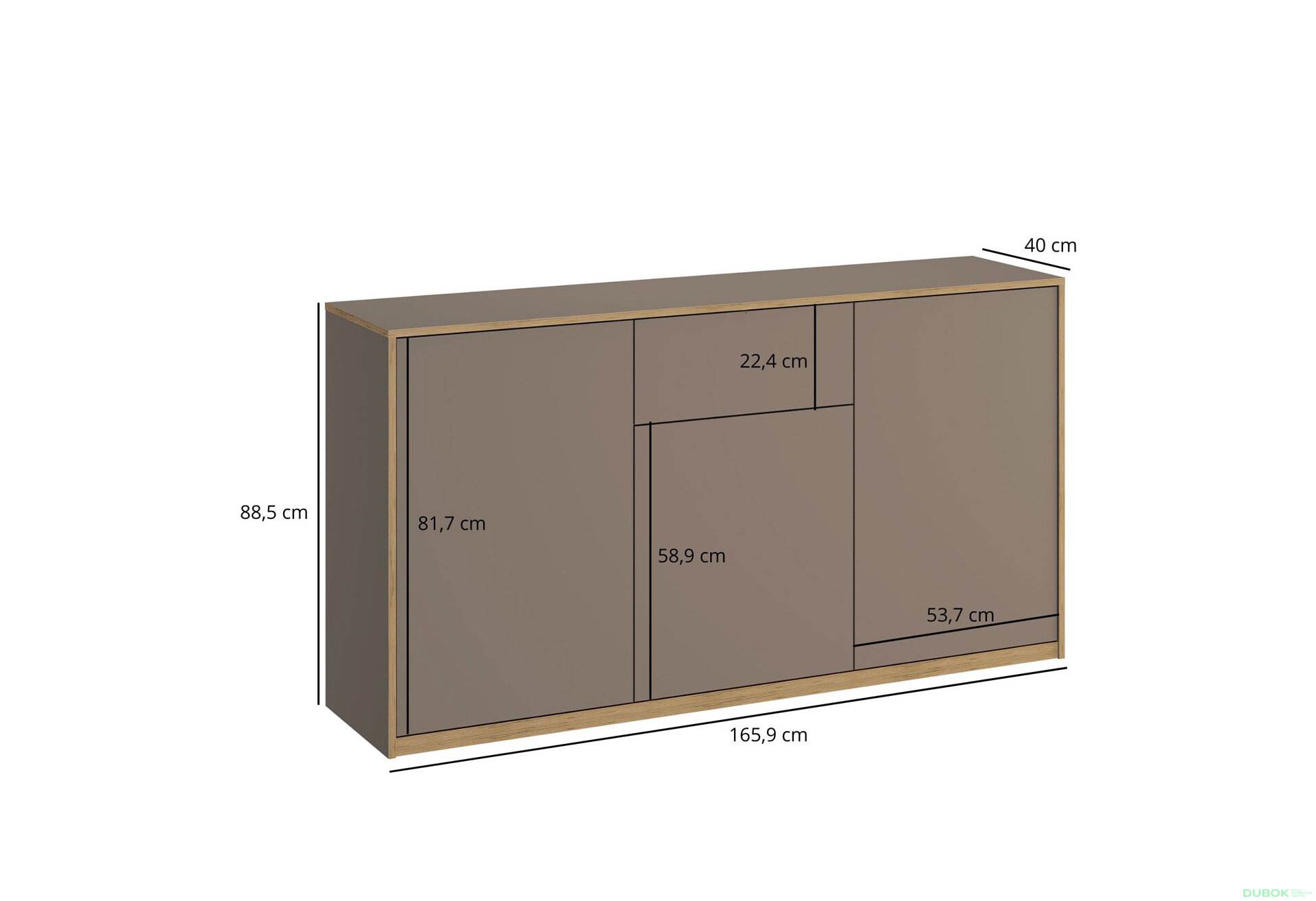 Fotografia 5 - Komoda 3d1s sivý kubanit Complex