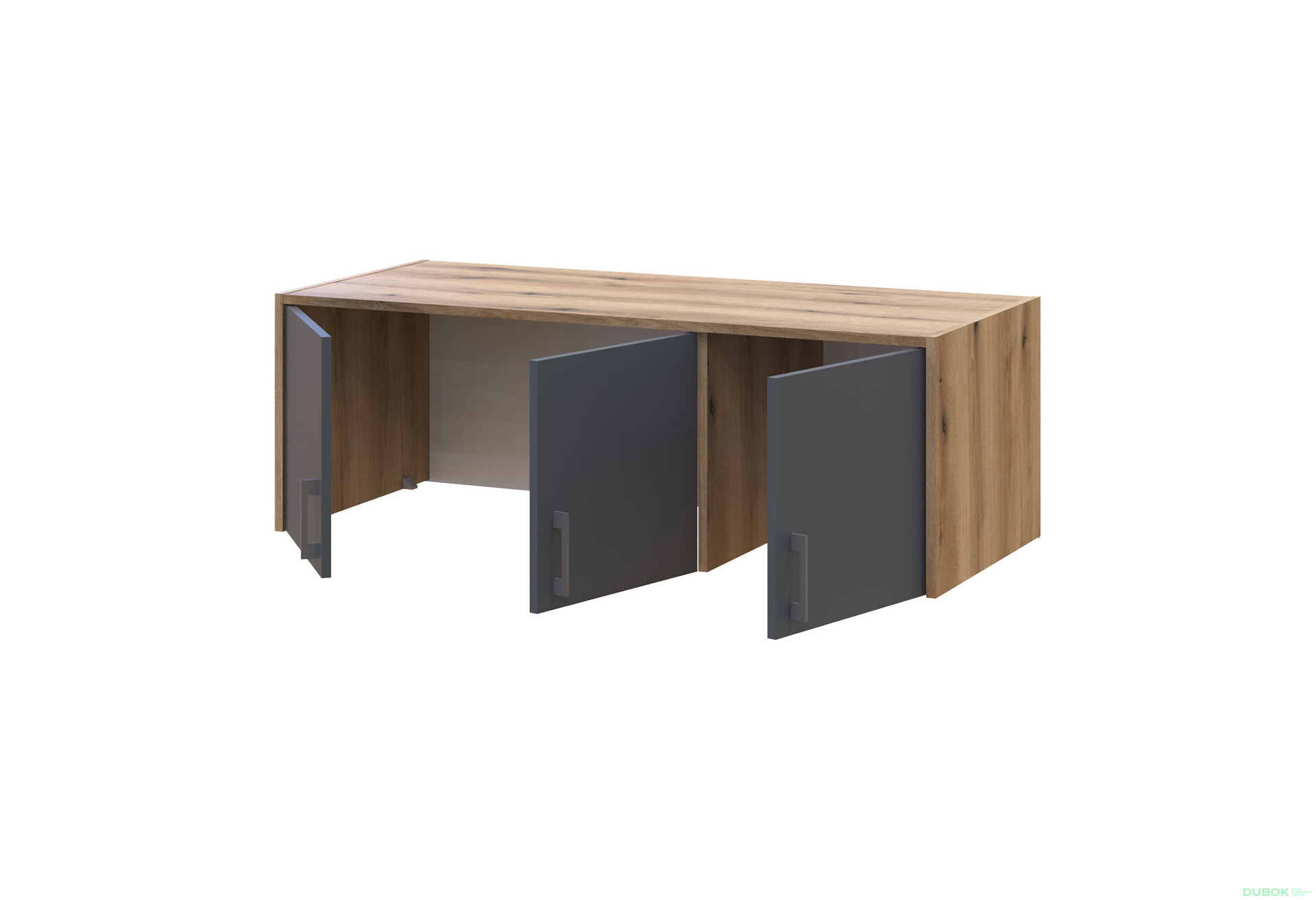 Fotografia 3 - Nadstavec Rondi 3 drevotrieska 121x52x41 dub artisan / grafit