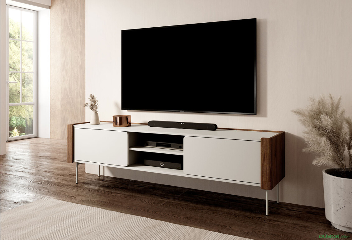 Fotografia 4 - TV stolík RTV180 warmia orech / kašmír Wrap