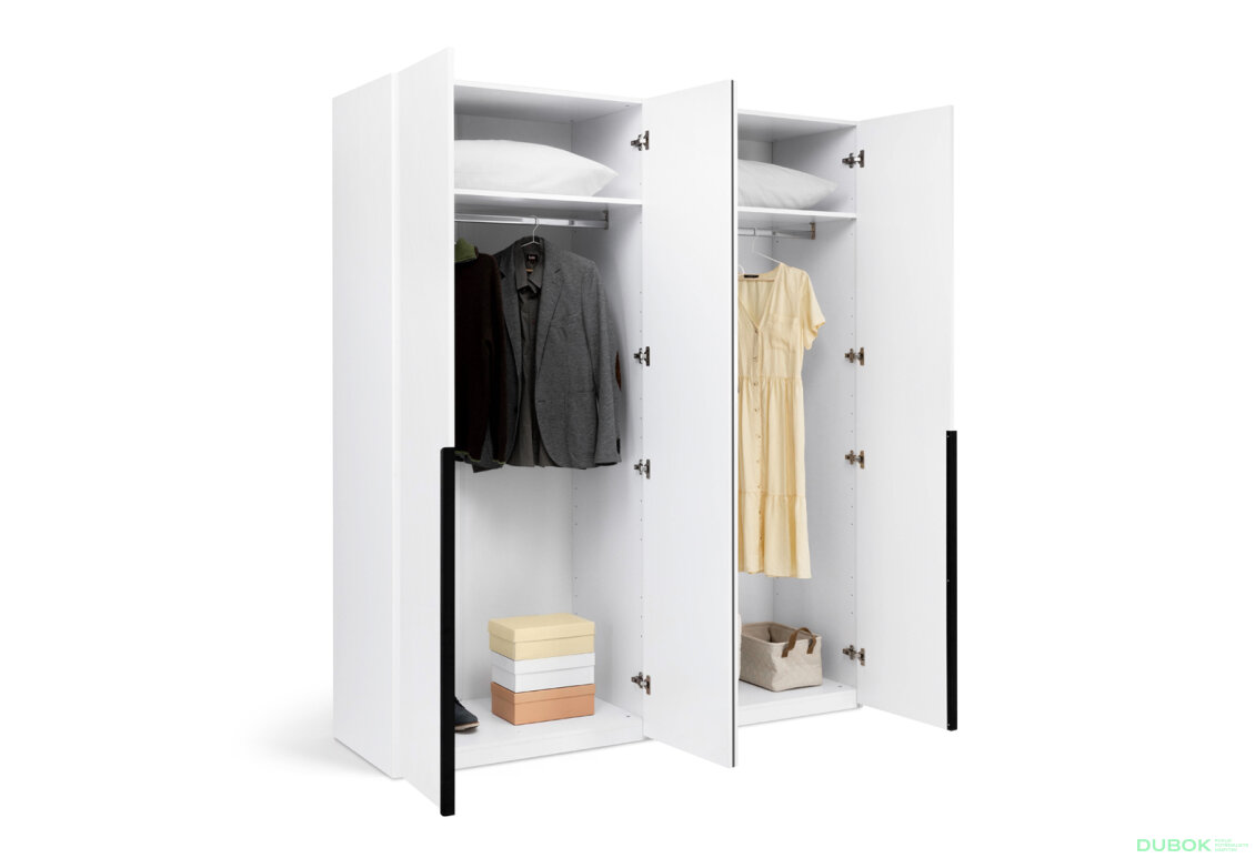 Fotografia 2 - Skriňa 4D bez zrkadiel, biely lesk Mila