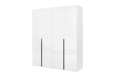 Skriňa 4D bez zrkadiel, biely lesk Mila