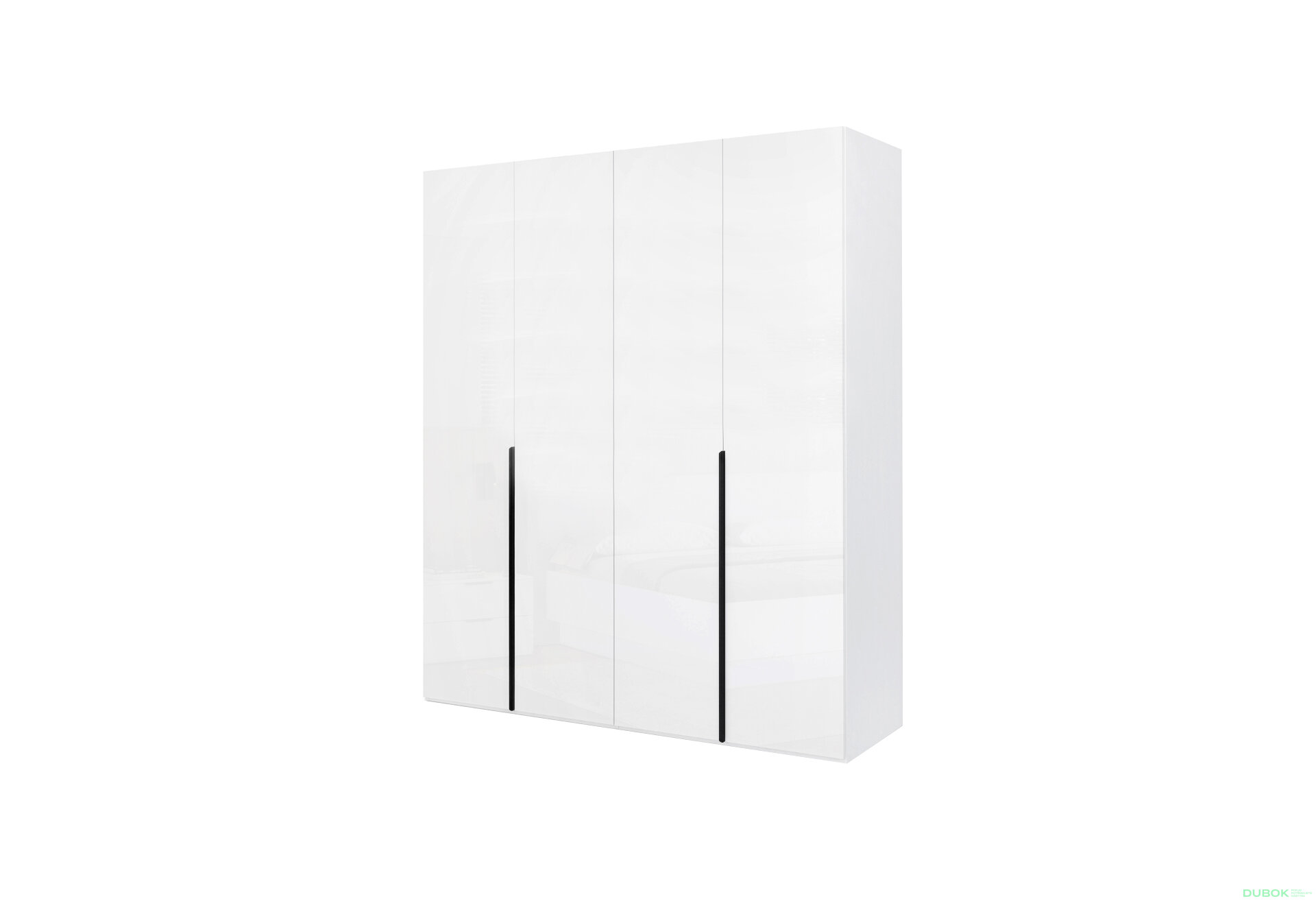 Fotografia 1 - Skriňa 4D bez zrkadiel, biely lesk Mila