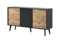 Fotografia 1 - Komoda K154 dub artisan / čierny Willow