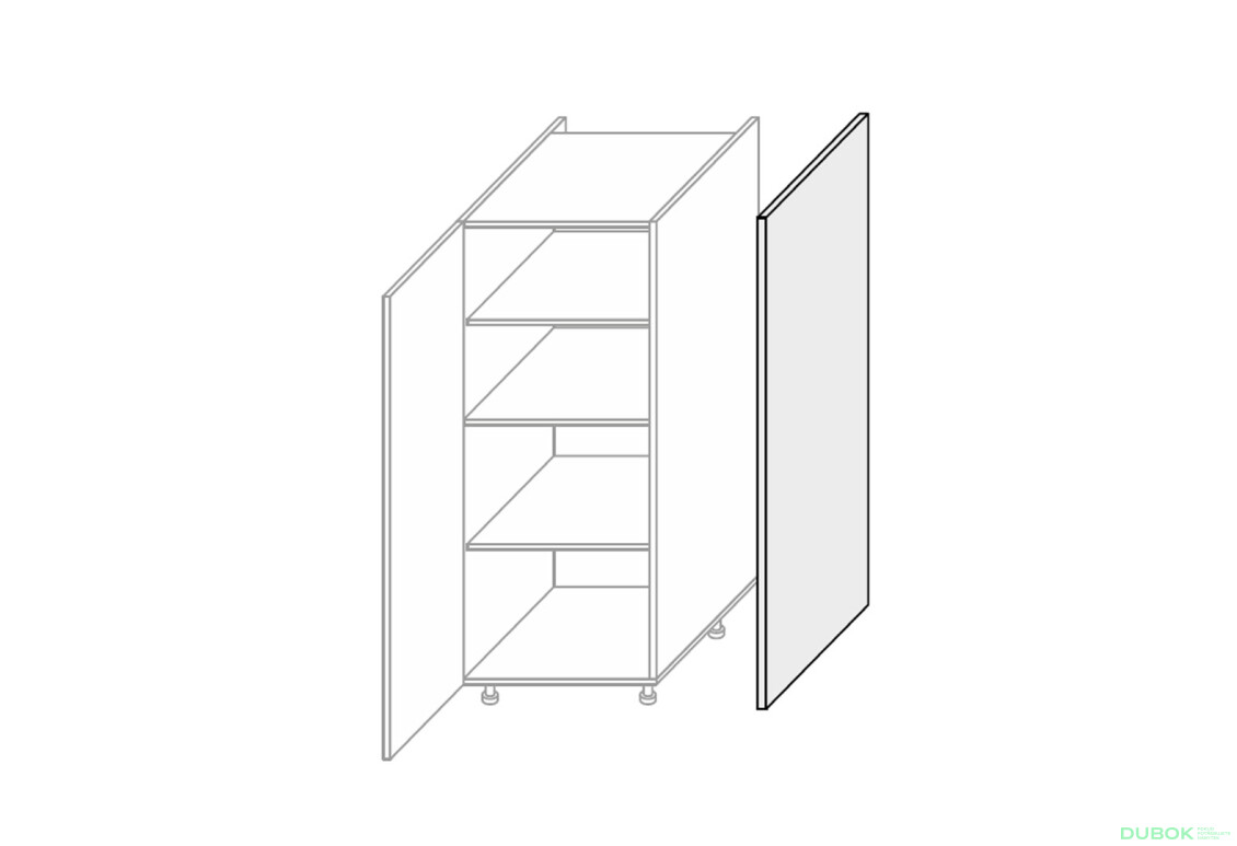 Bočný panel skrinky 1420mm Vintage