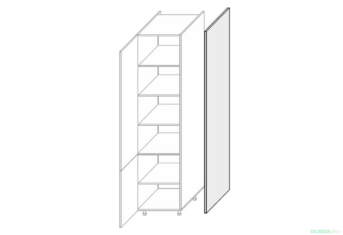 Bočný panel skrinky 2320 mm Vintage