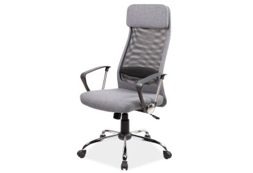 Otočné kreslo Q-345 sivé