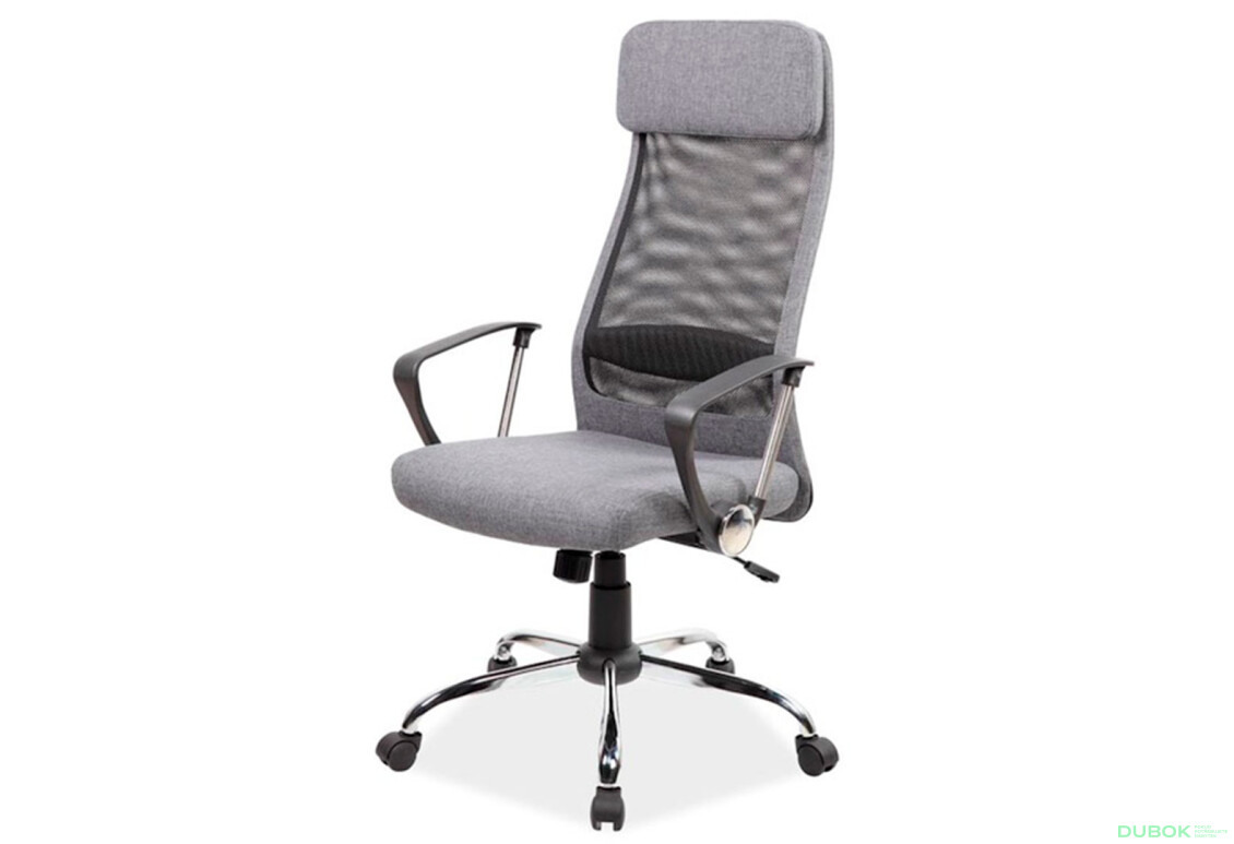 Otočné kreslo Q-345 sivé