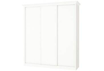 Skriňa Rim-Veneziano 3D 2,2 m biela s rímsou, fasádami DTD