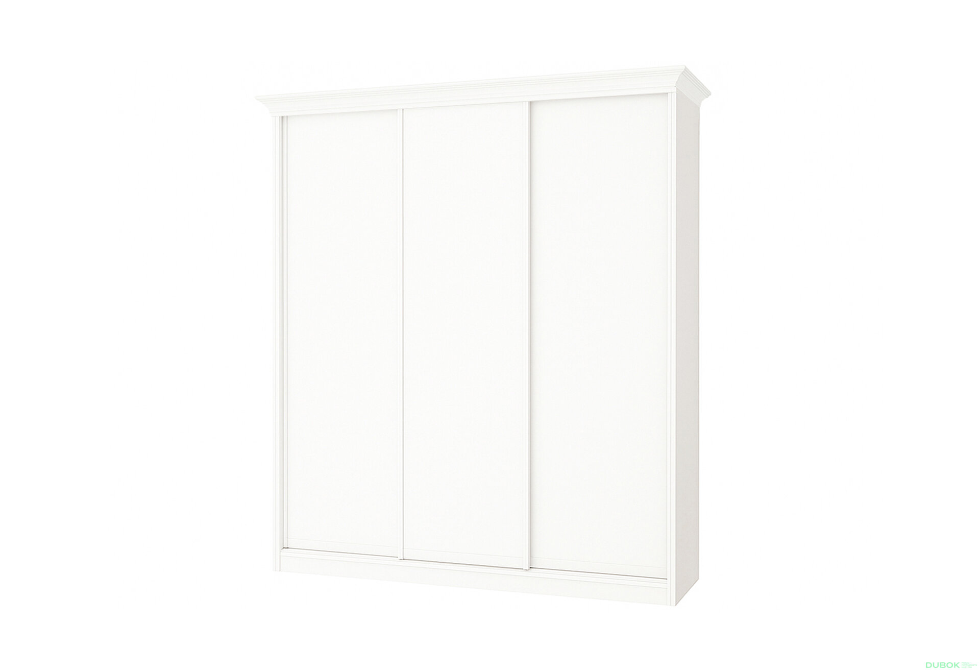 Fotografia 1 - Skriňa Rim-Veneziano 3D 2,2 m biela s rímsou, fasádami DTD