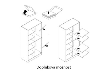 Fotografia Sada 4 políc pieskovo béžový