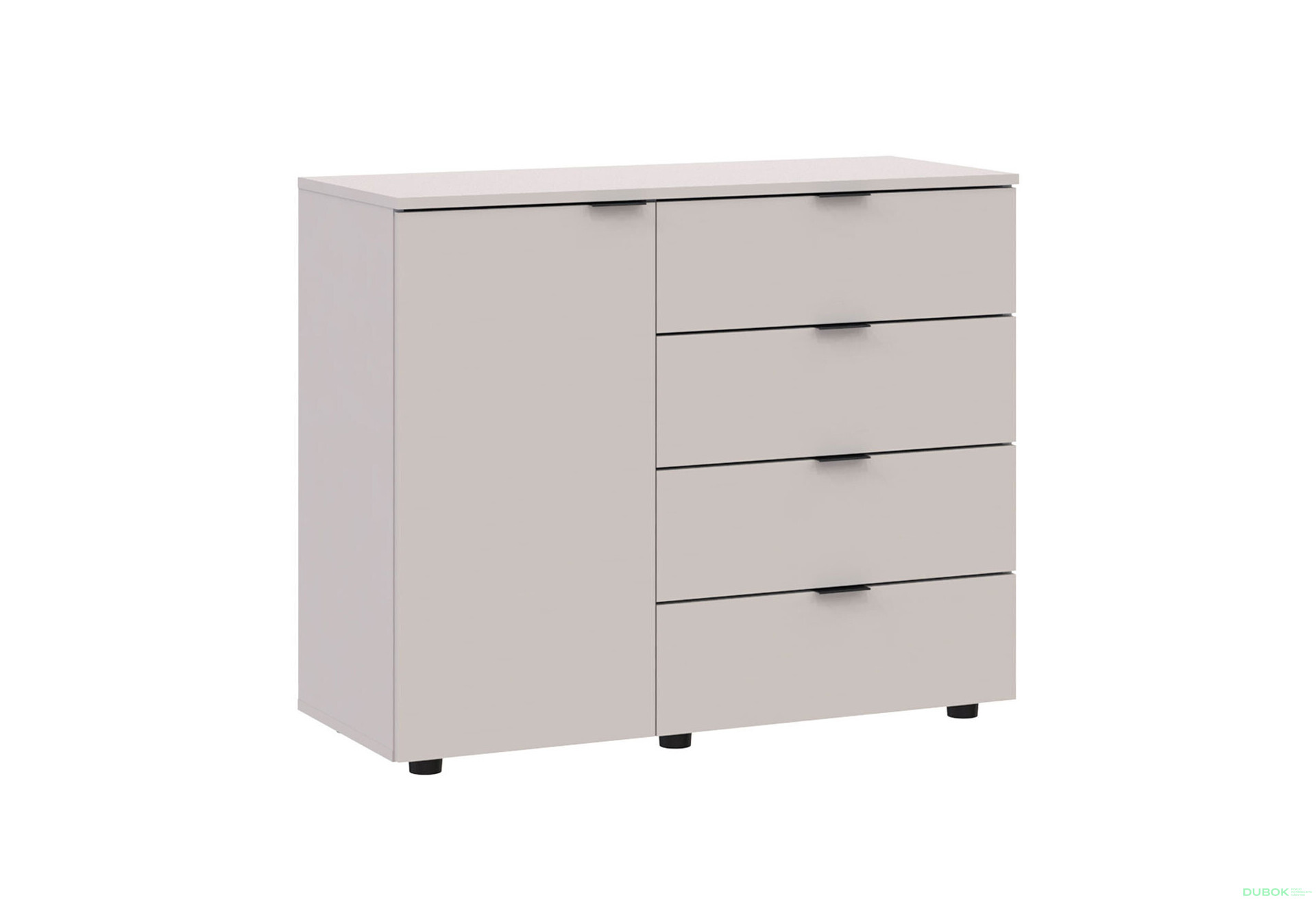 Fotografia 4 - Komoda s dvierkami a 4 zásuvkami GC1 100 cm Kašmír Gelar