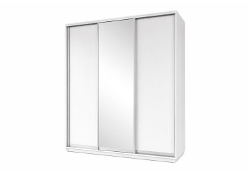 Skriňa s posuvnými dverami 2400x2500x600 2DTD zrkadlo nymphaea alba, profil strieborný