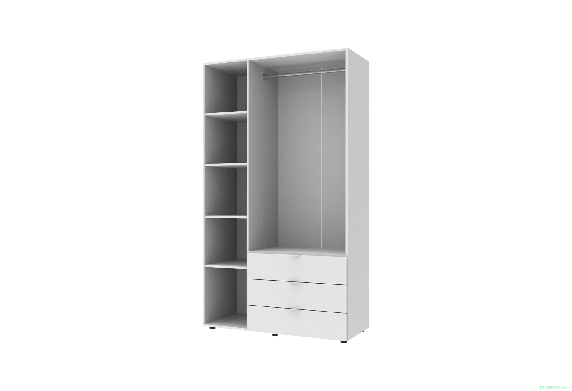 Fotografia 3 - Skriňa trojdverová Gelar 116.2 cm Biela