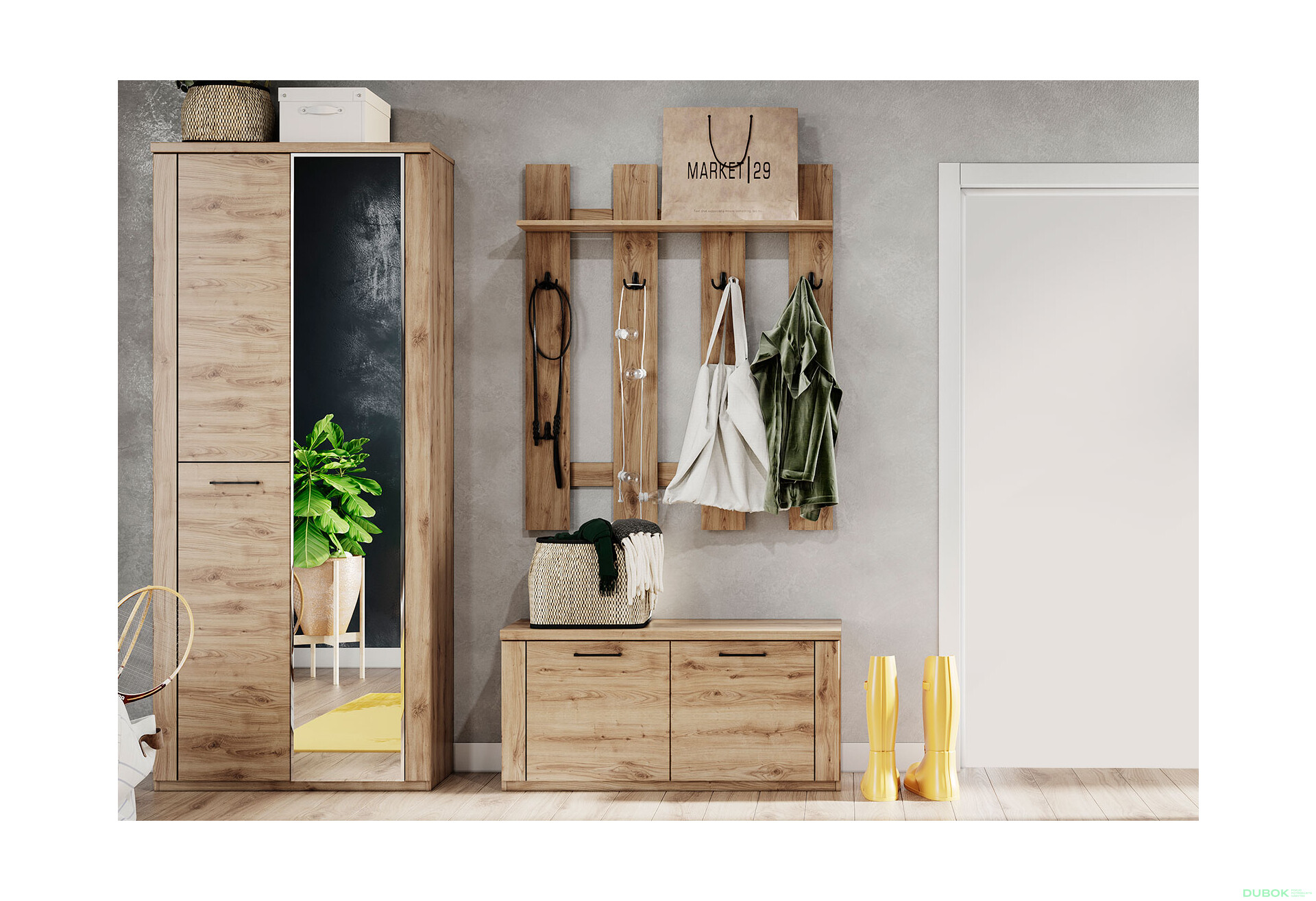 Fotografia 1 - Predsieňová zostava 2.0 m dub navarra Doorset