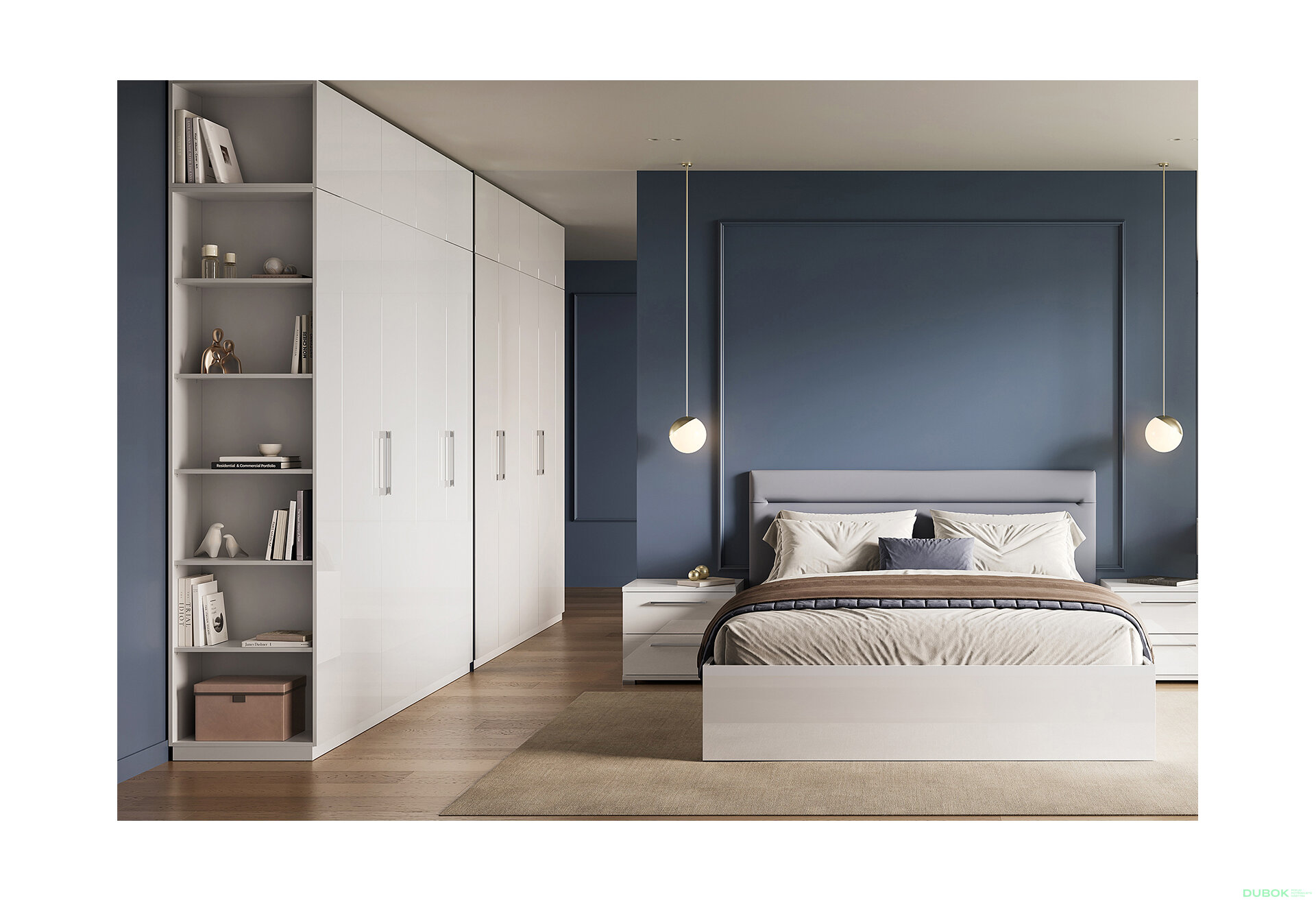 Fotografia 2 - Rohový nadstavec na skriňu biely lesk Family