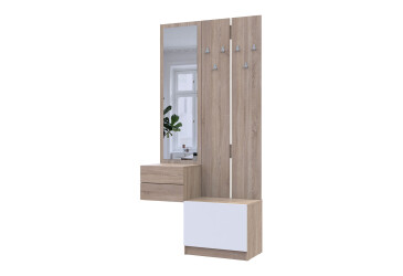 Súprava 105 cm s vešiakom dub sonoma / biela Sola