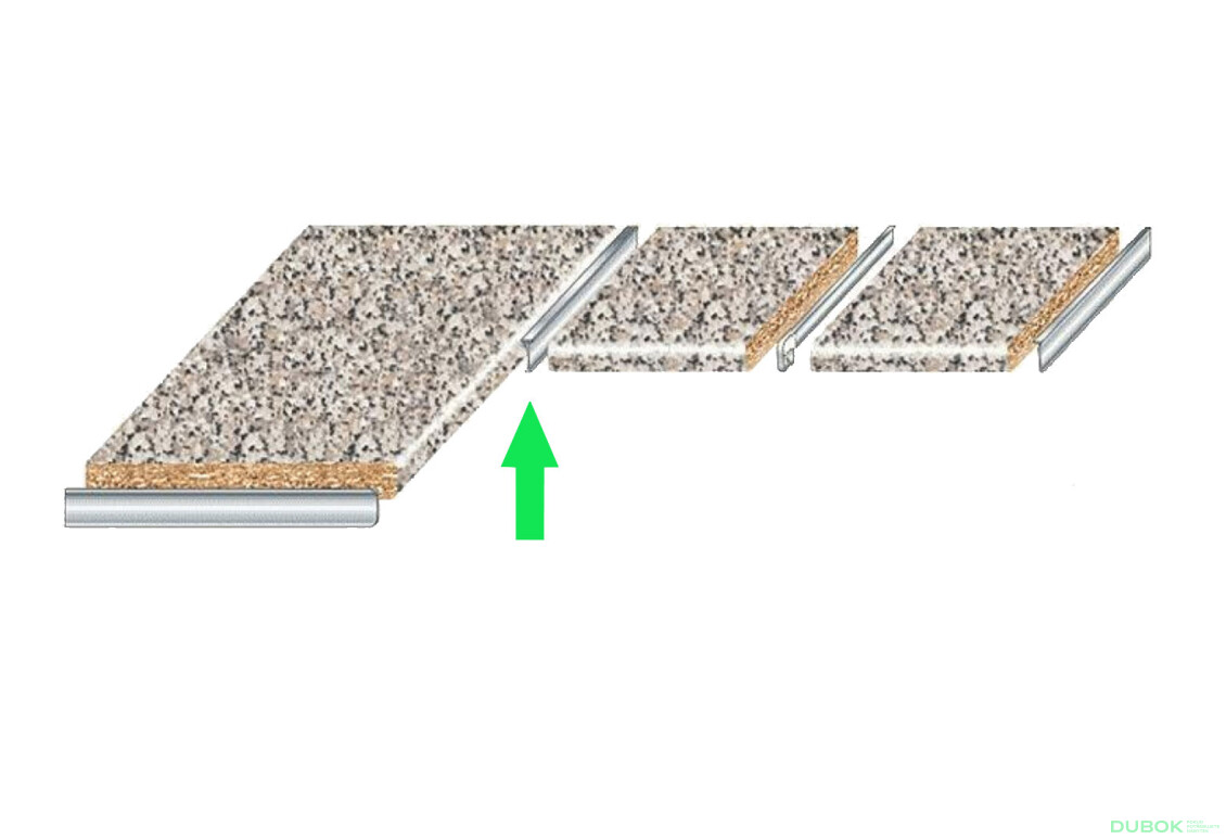 Fotografia 2 - Lišta na pripojenie pracovnej dosky 28mm, hranatá