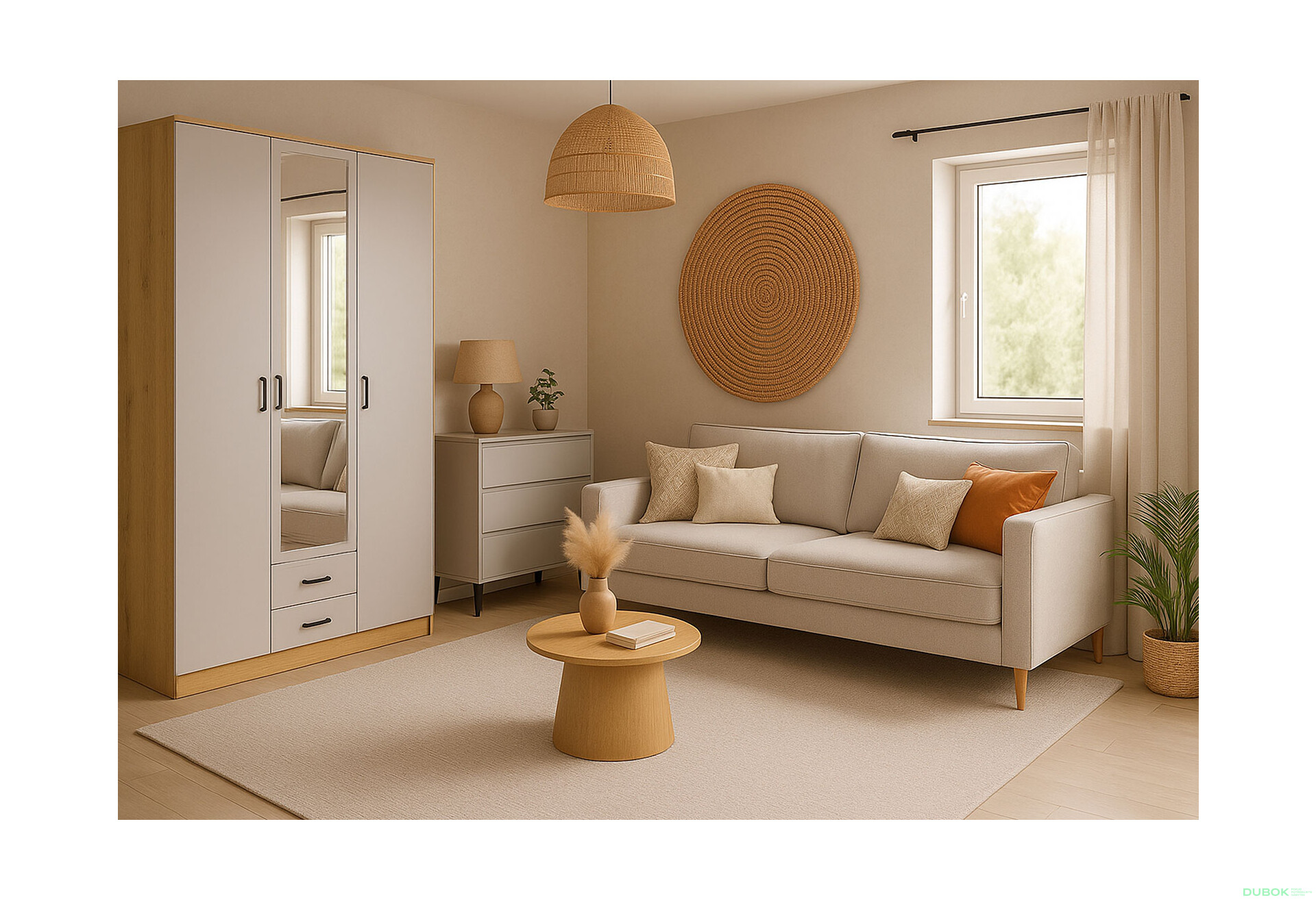 Komoda Borg 3s/70 kašmír - Fotografia 3 Fotografia 3 - Komoda Borg 3s/70 kašmír