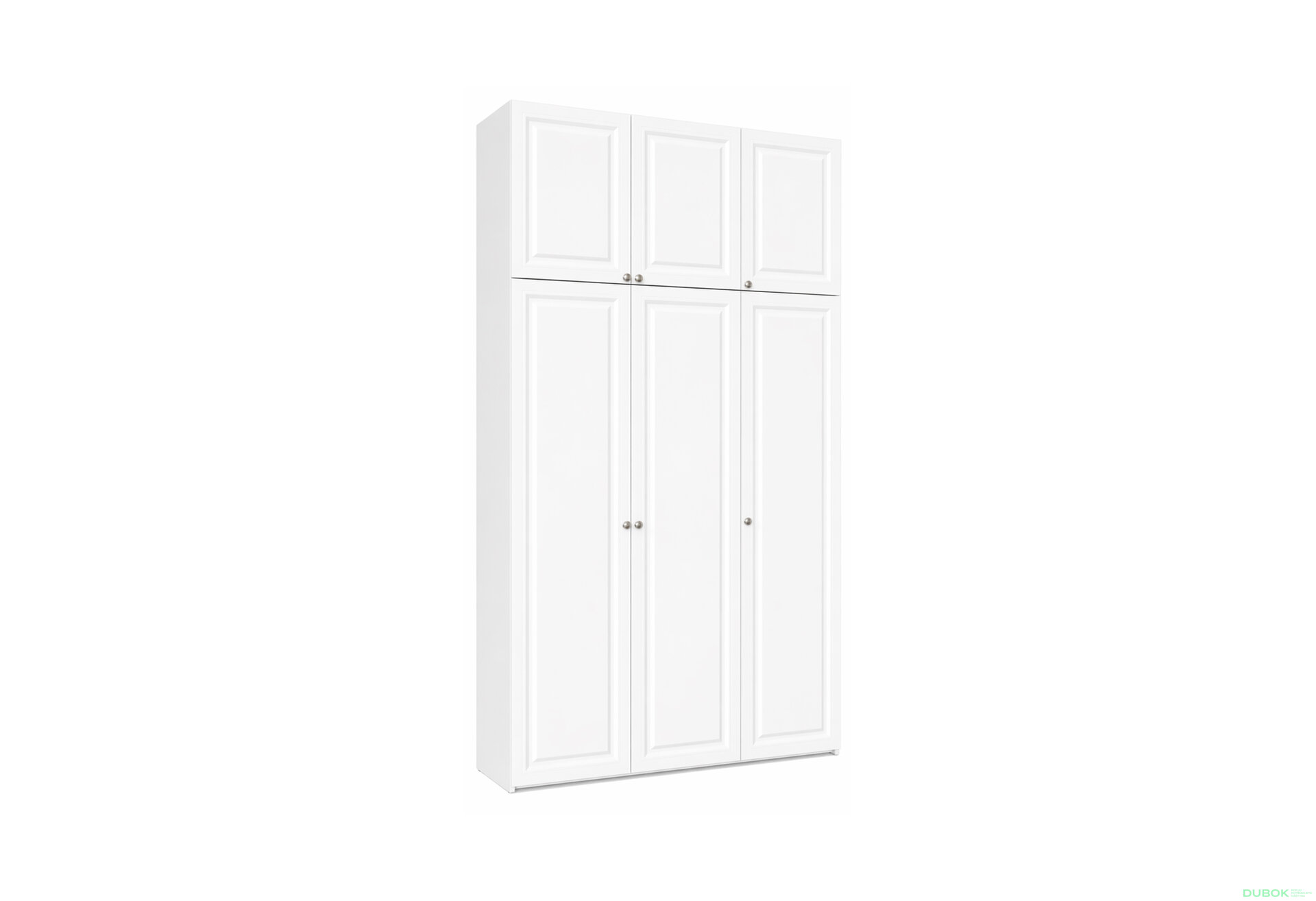 Obrázok 1 - Skriňa Madrid 150×55×275 cm s nadstavcami, biela