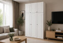 Obrázok 3 - Skriňa Madrid 150×55×275 cm s nadstavcami, biela