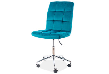 Otočné kreslo Q-020 Velvet, tyrkysový Bluvel 85